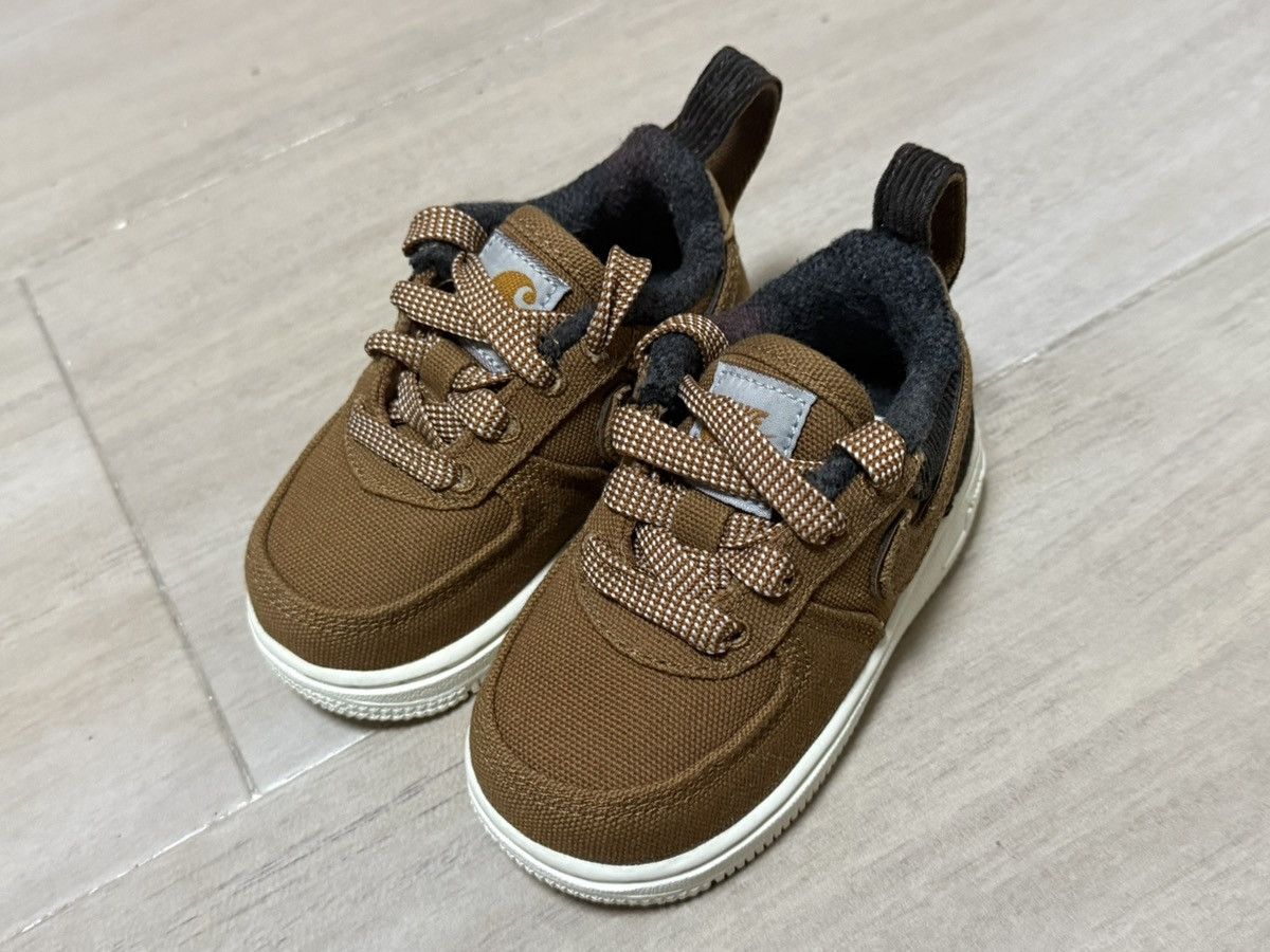 Carhartt Wip × Nike Nike Air Force 1 x Carhartt WIP (Baby) Size US 5 / EU 37 - 3 Thumbnail