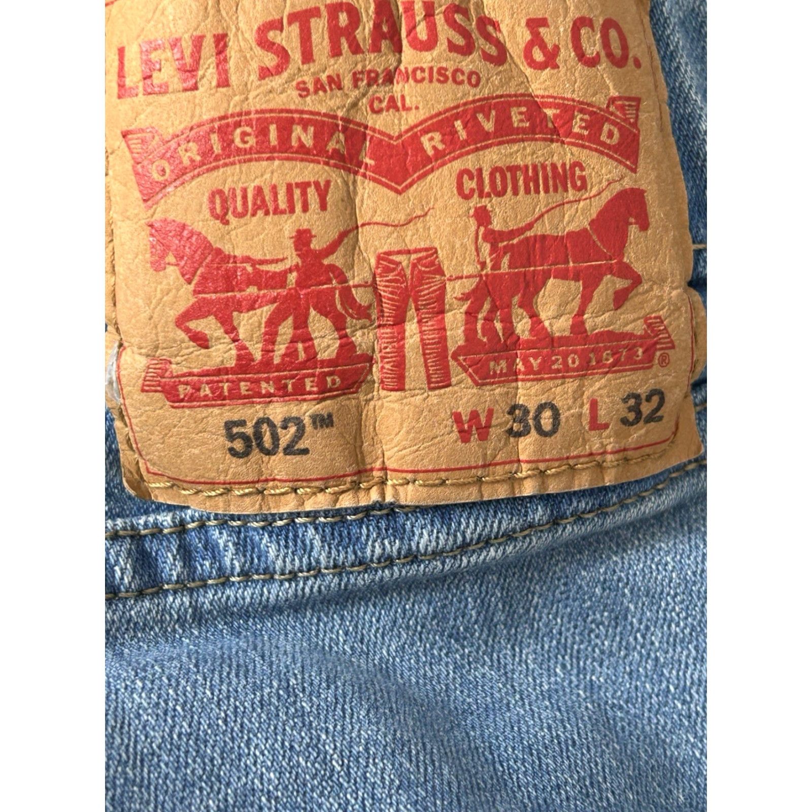Levi's Levi's 502 Denim Jeans Tapered Leg Blue Wash Denim 30x32 Men's Regular Inseam 32 Jeans Blue Size US 30 / EU 46 - 5 Thumbnail