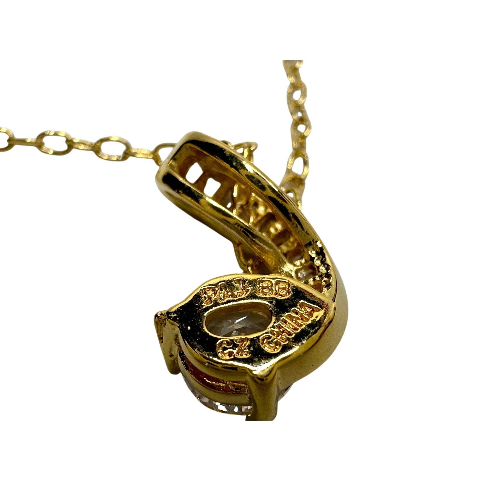 Other Pretty 18kt Gold Plated Topaz and Zirconia Swirl Necklace Size ONE SIZE - 6 Thumbnail
