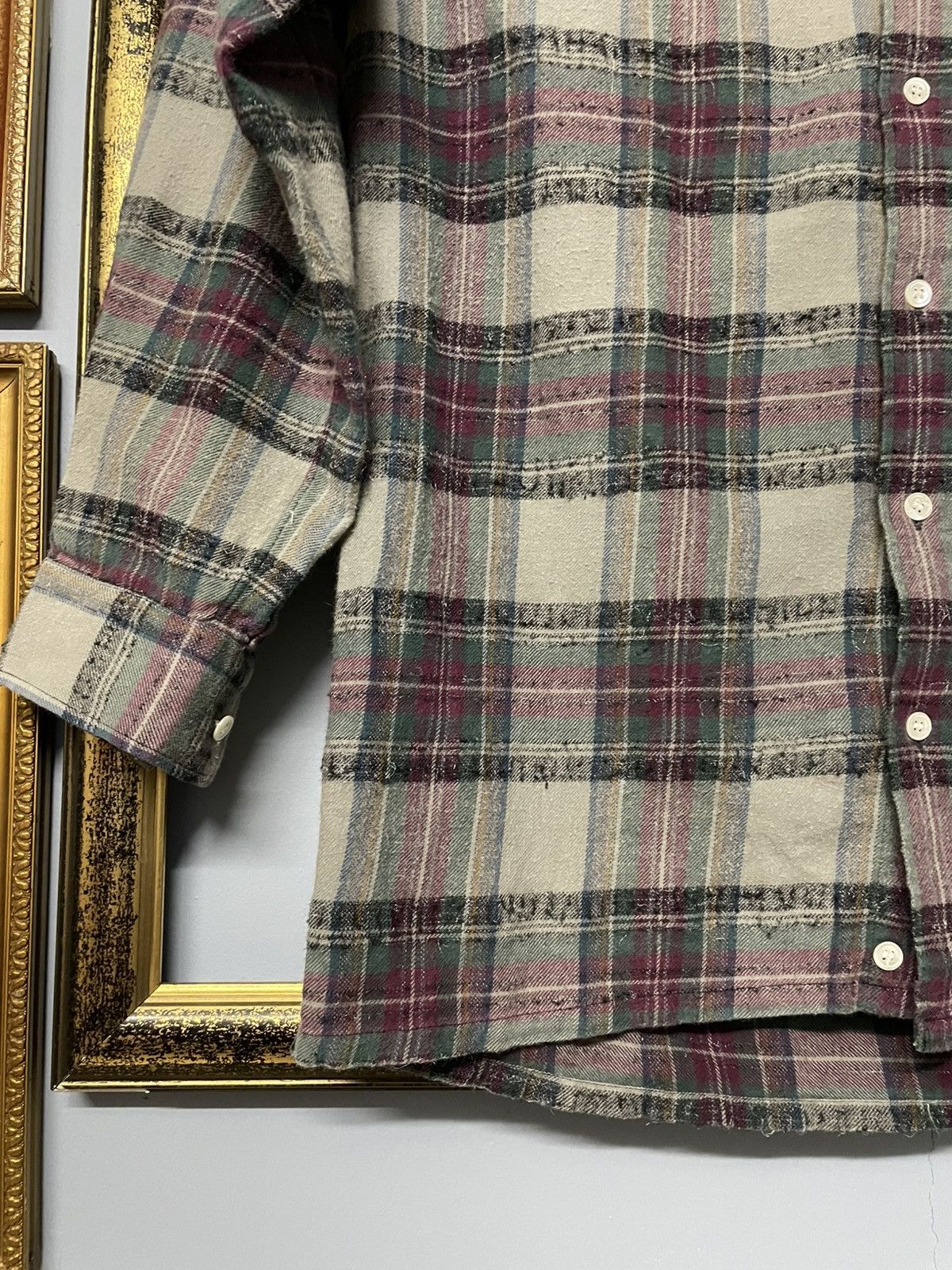 Yves Saint Laurent Vintage Yvessaintlaurent Chemises Vertical Stripe Flannel Size US M / EU 48-50 / 2 - 5 Thumbnail