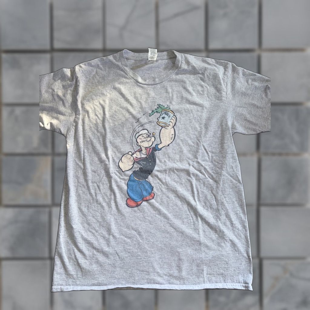 Vintage Popeye The Sailor Man T-Shirt Grey XL Men Regular XL Gilman Soft Shirt Boys? Size US XL / EU 56 / 4 - 1 Thumbnail