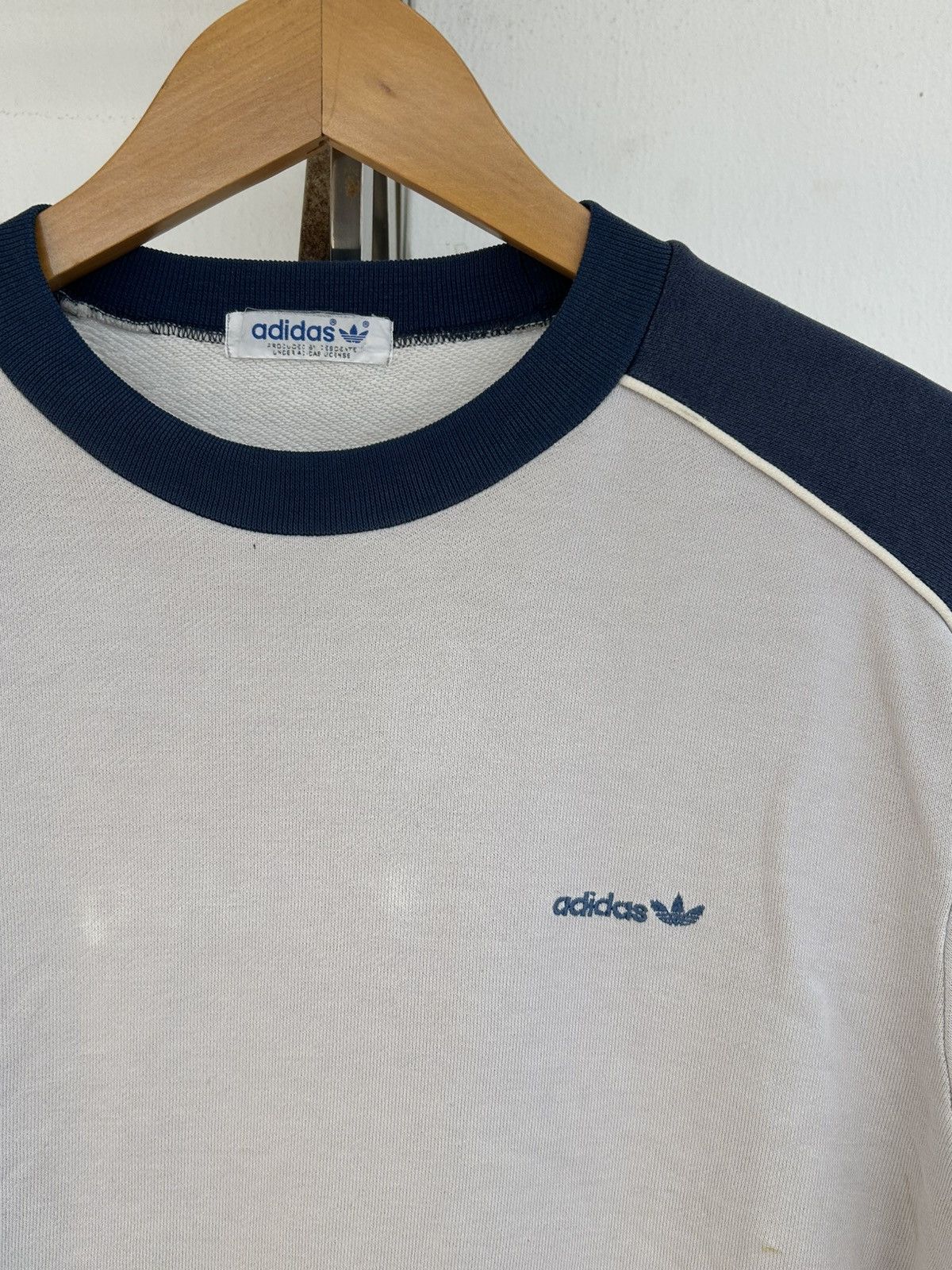 Adidas Adidas Descente 90s Sweatshirt White Blue Size US L / EU 52-54 / 3 - 3 Thumbnail