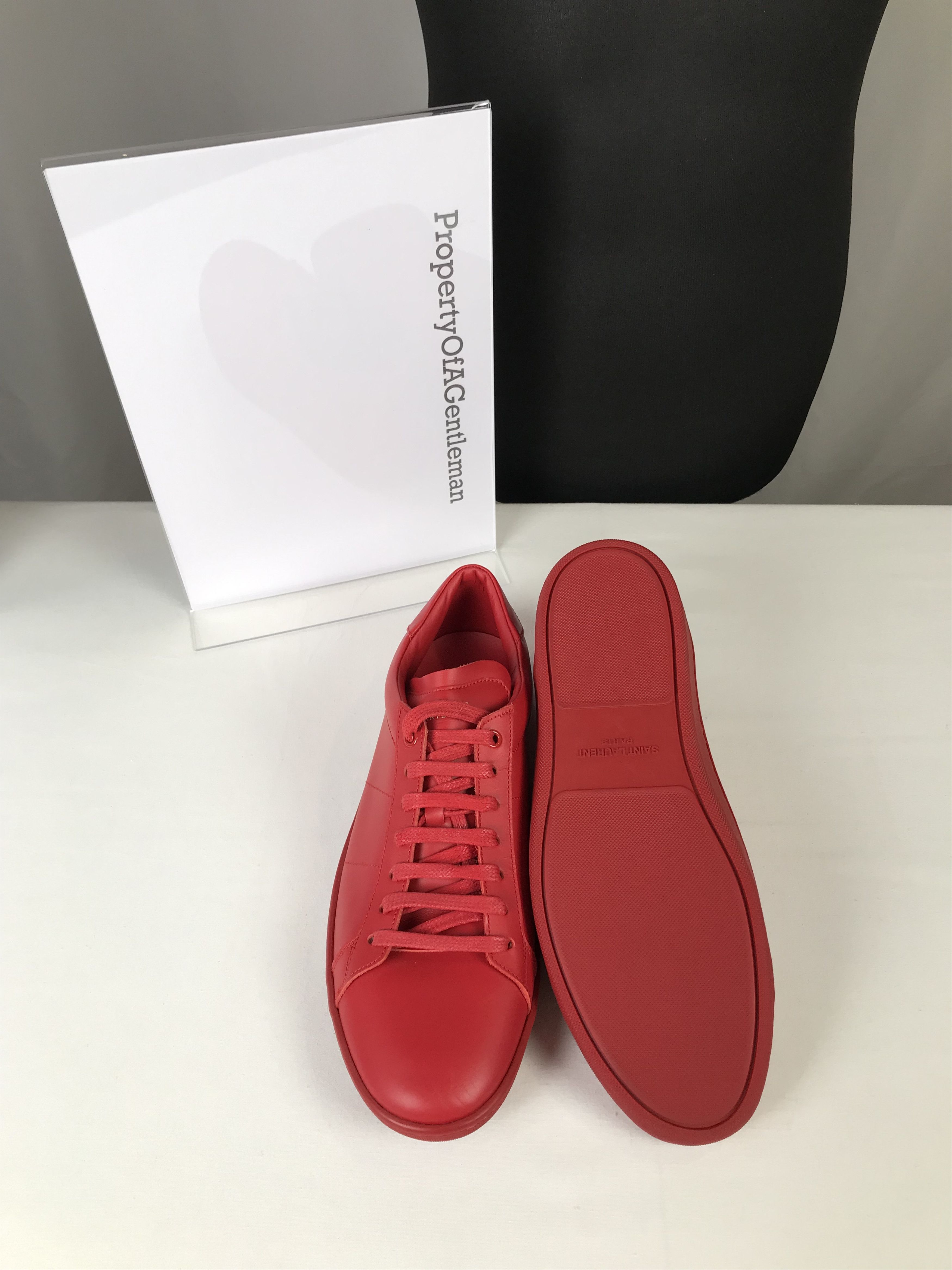 Saint Laurent Paris Saint Laurent Red Low Top Sneaker Size US 10 / EU 43 - 4 Thumbnail