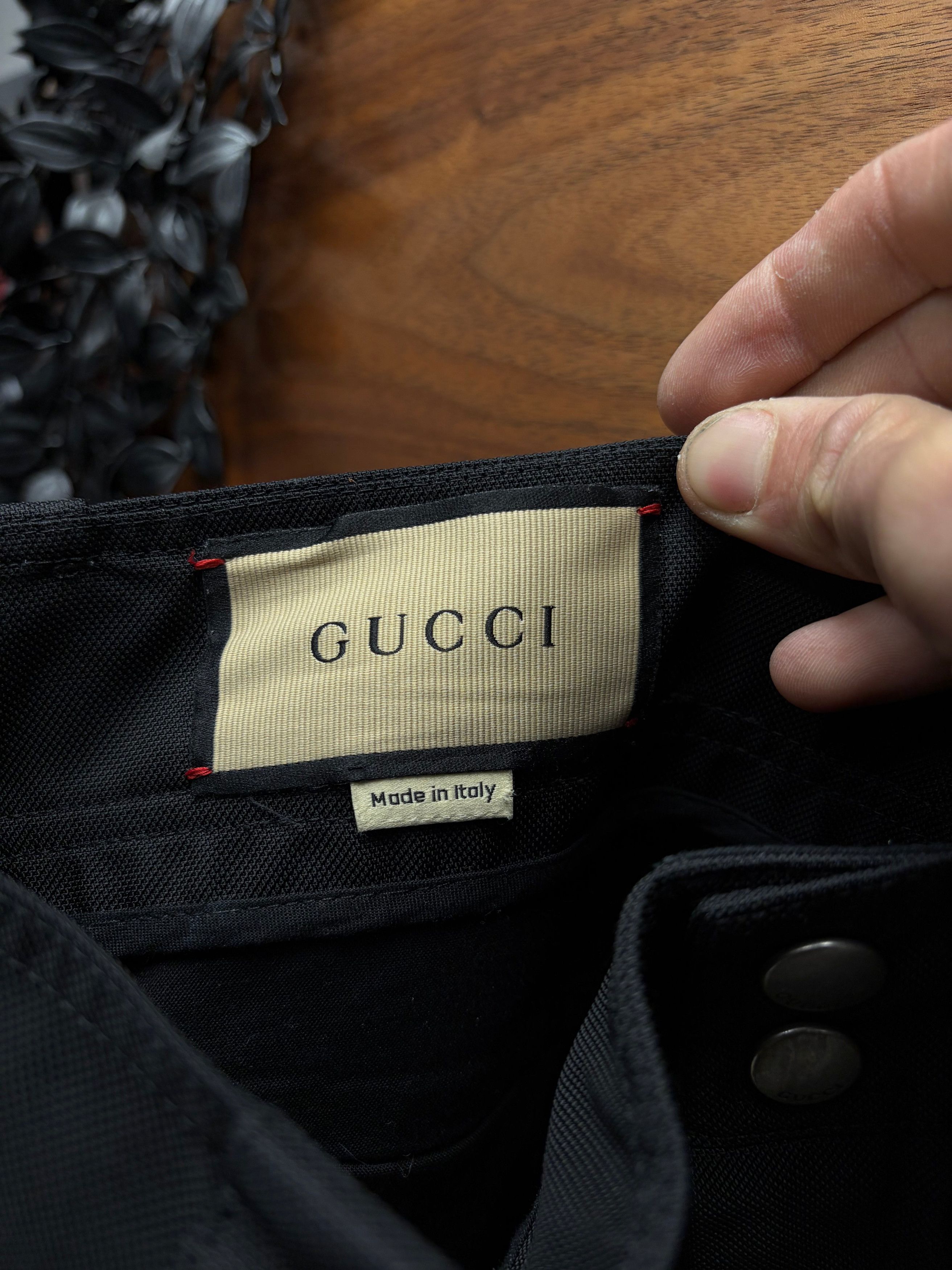 Gucci Gucci Side Seam Zip-Up Wide Leg Black Denim Size US 30 / EU 46 - 3 Thumbnail