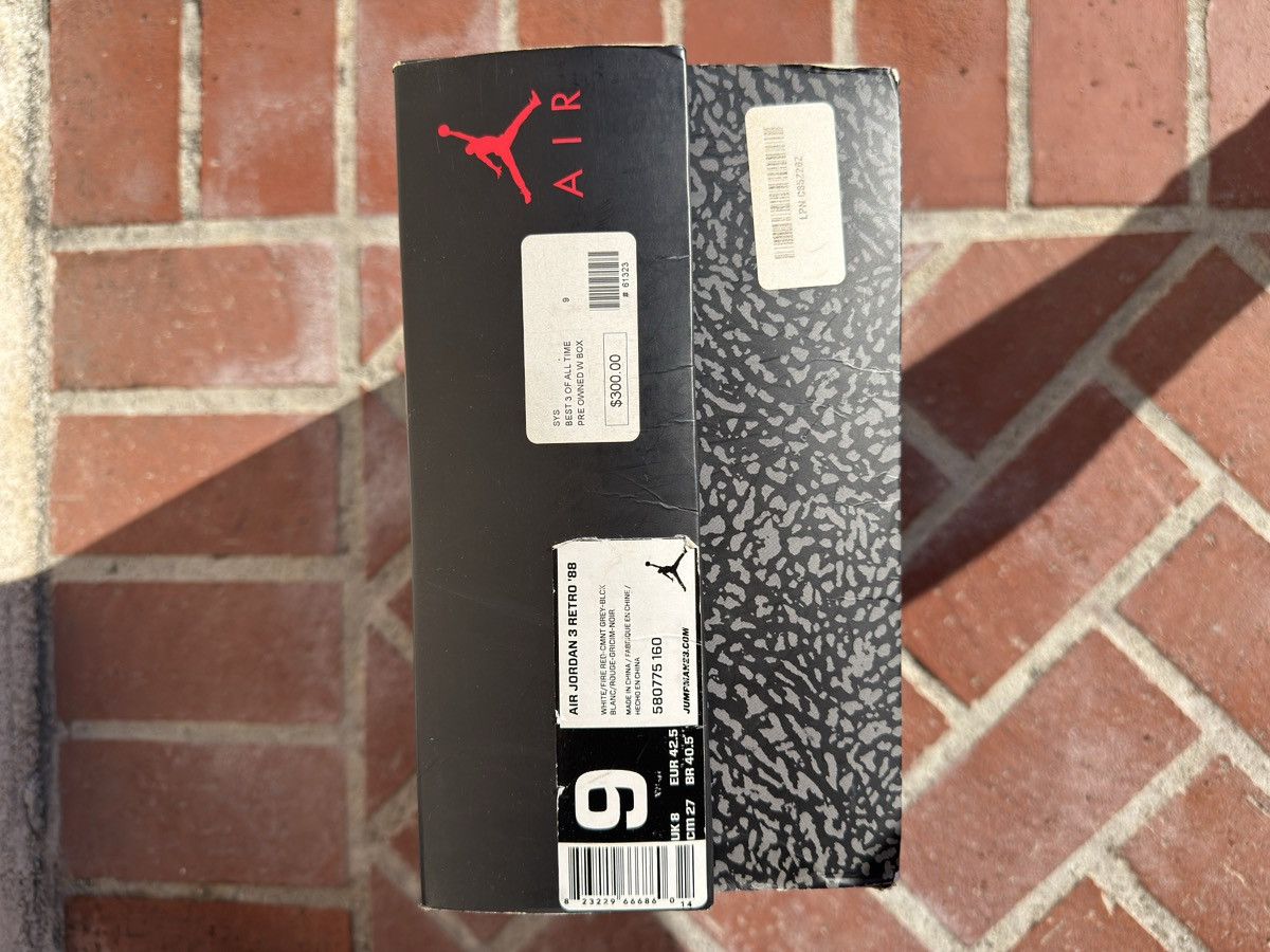 Nike Air Jordan 3 Retro White Cement '88 Dunk Contest (2013) Size US 9 / EU 42 - 7 Thumbnail