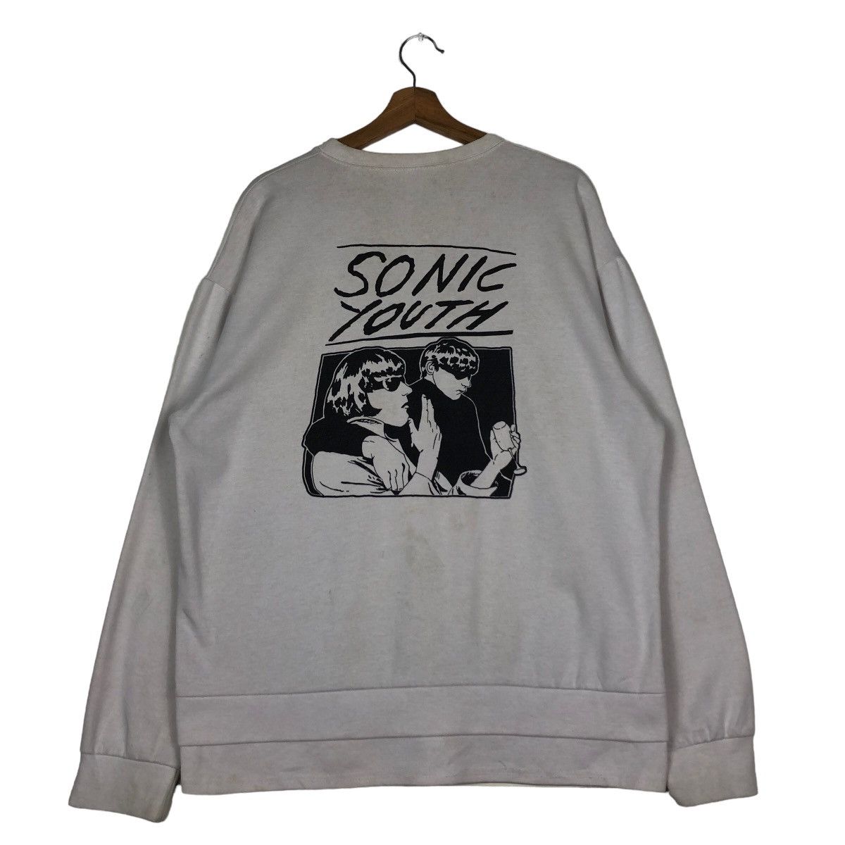 Japanese Brand 🔥Vintage Sweatshirt Sonic Youth Big Logo Design Size US M / EU 48-50 / 2 - 7 Thumbnail