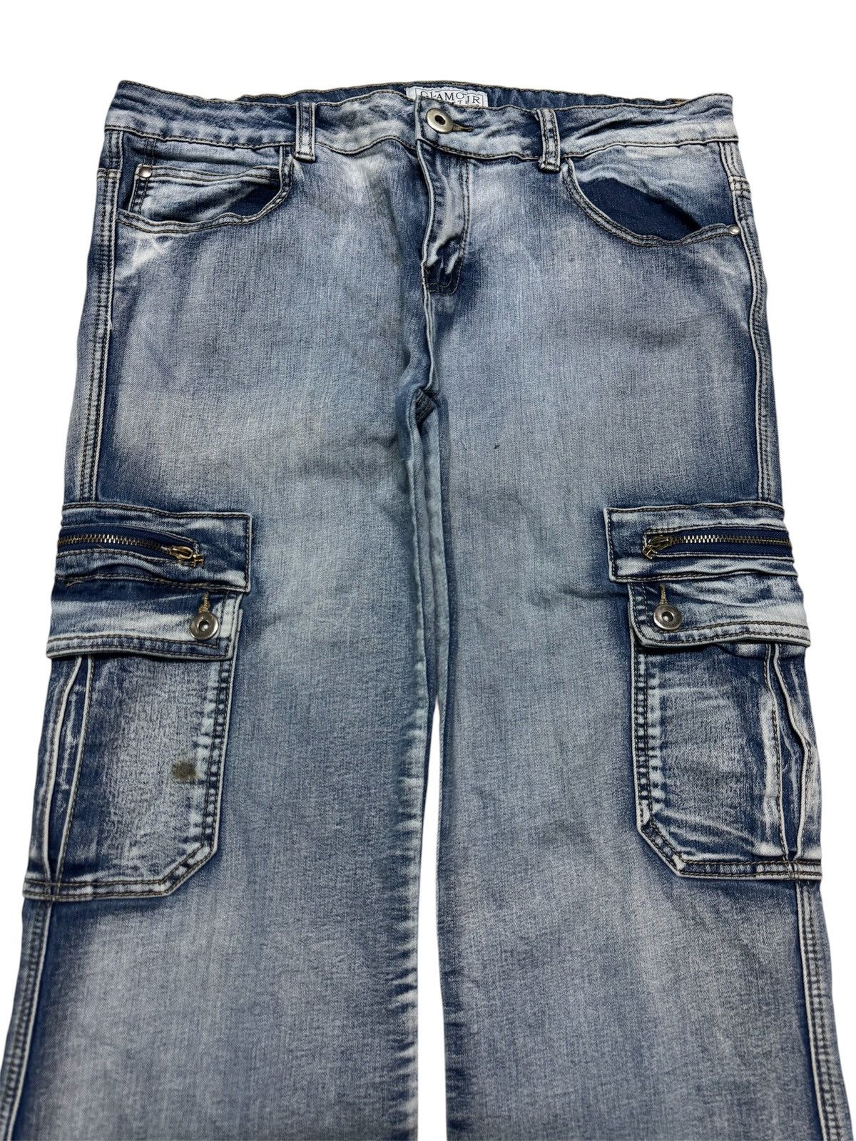 20471120 VINTAGE FLARED GLAMOUR OUTFITTERS SICK WASHED CARGO PUNK Size US 33 - 3 Thumbnail