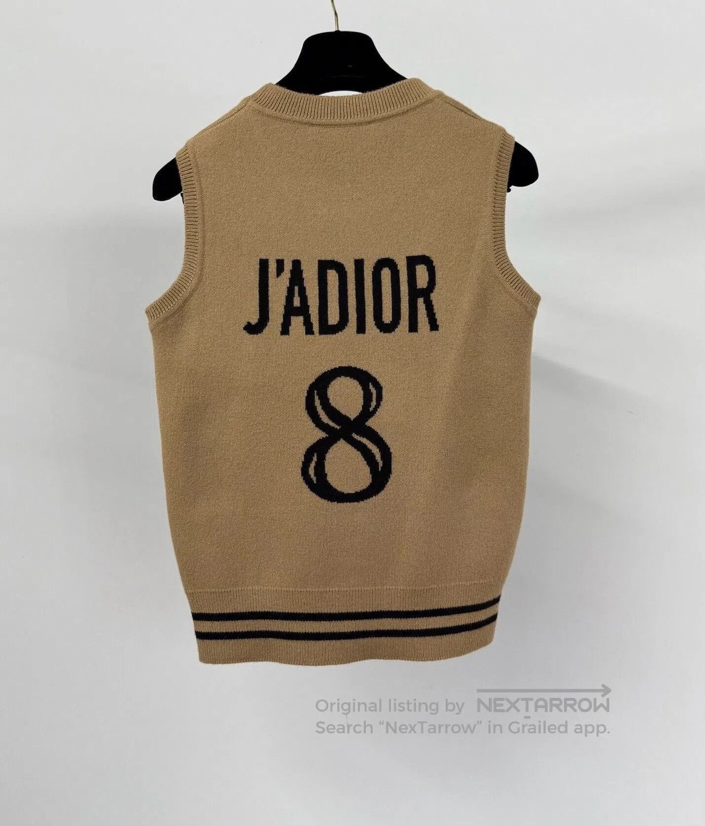 Dior dior beige knit vest with j'adore logo. Size US S / EU 44-46 / 1 - 1 Thumbnail
