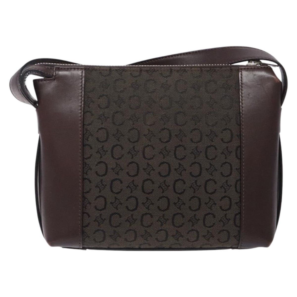 Celine CELINE C Macadam Canvas Shoulder Bag Brown Silver Size ONE SIZE - 3 Thumbnail