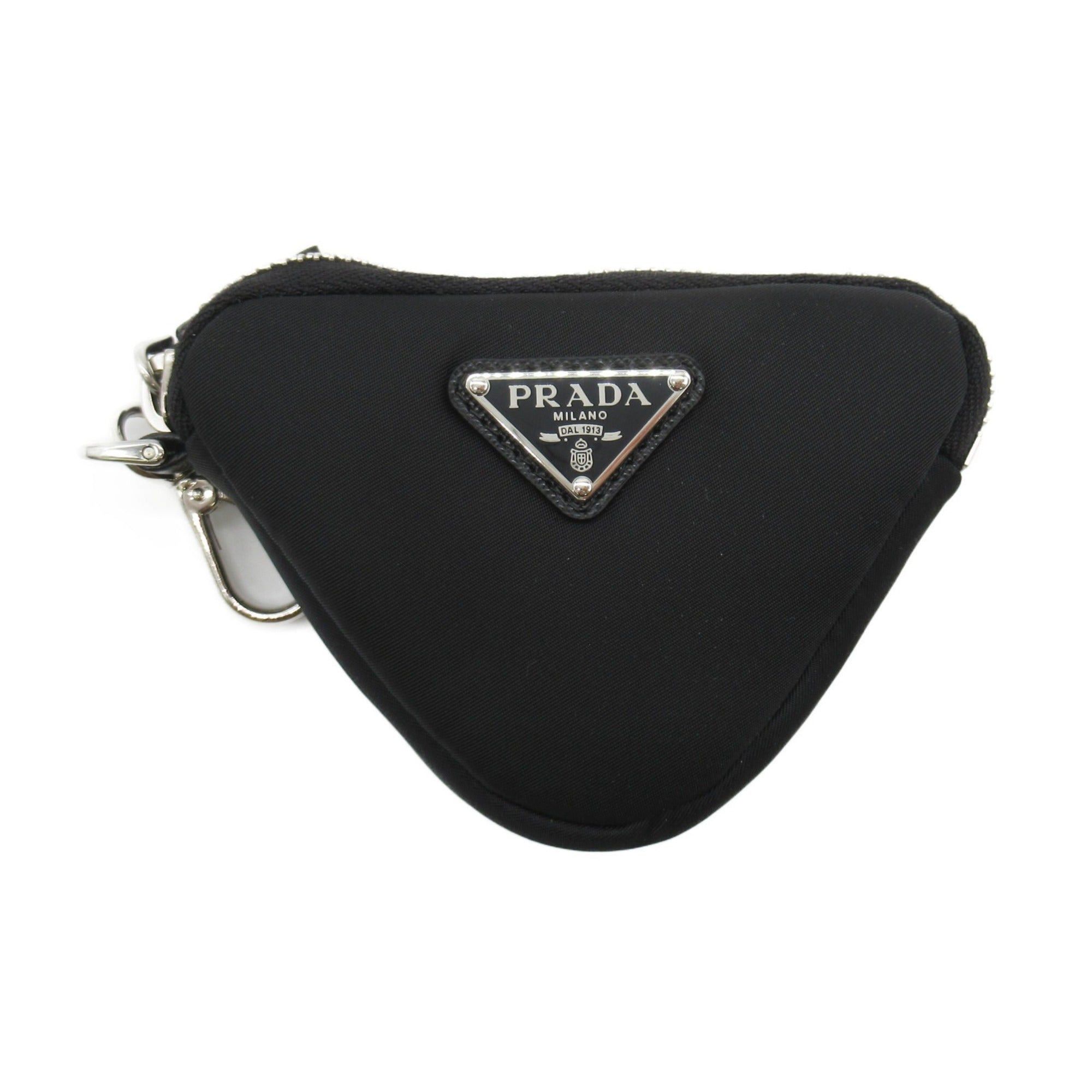image of Prada Coin & Key Case With Strap Black Nylon 2Tt1402Dmif0002, Women's