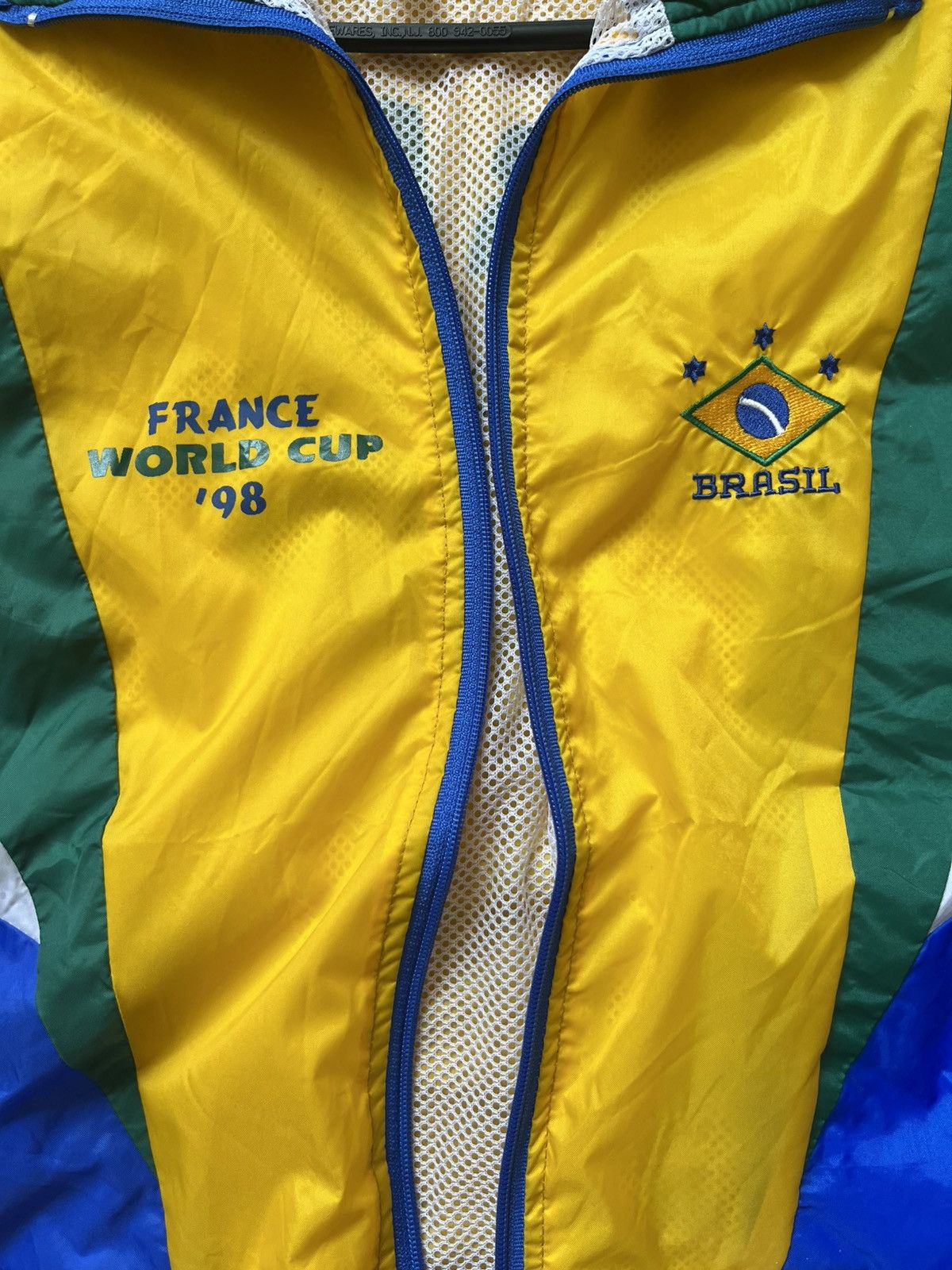 Other 1998 France World Cup Brazil Jacket Size US L / EU 52-54 / 3 - 4 Thumbnail