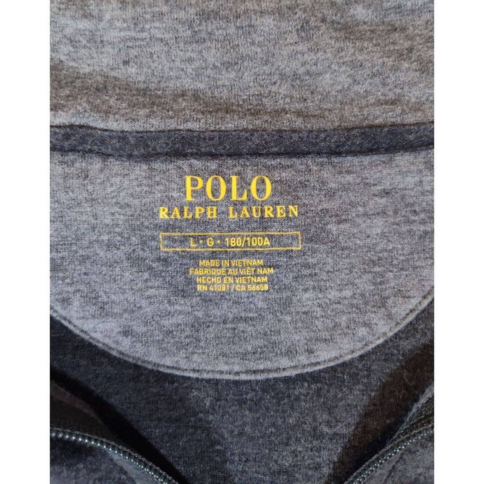 Polo Ralph Lauren Polo Ralph Lauren 1/4 Zip Sweater Men Large Grey Pullover Size US L / EU 52-54 / 3 - 12 Thumbnail