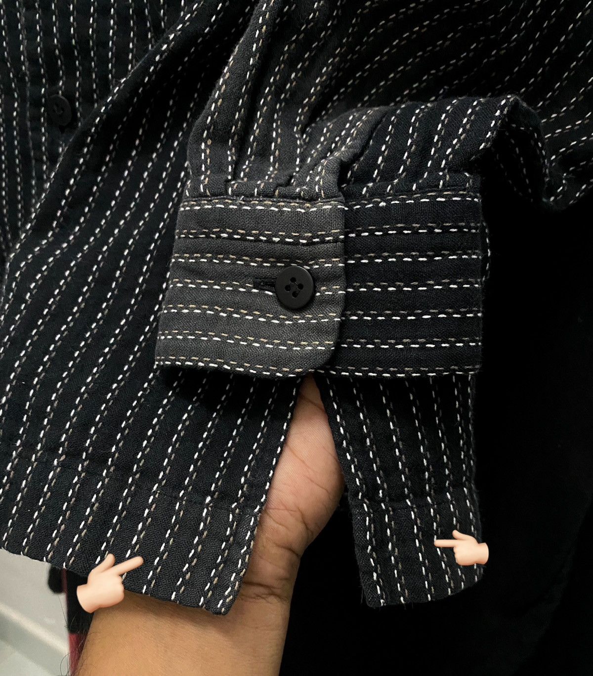 Issey Miyake LAST DROP❗️Issey Miyake Men Boro Stitches Shirt Size US M / EU 48-50 / 2 - 8 Thumbnail