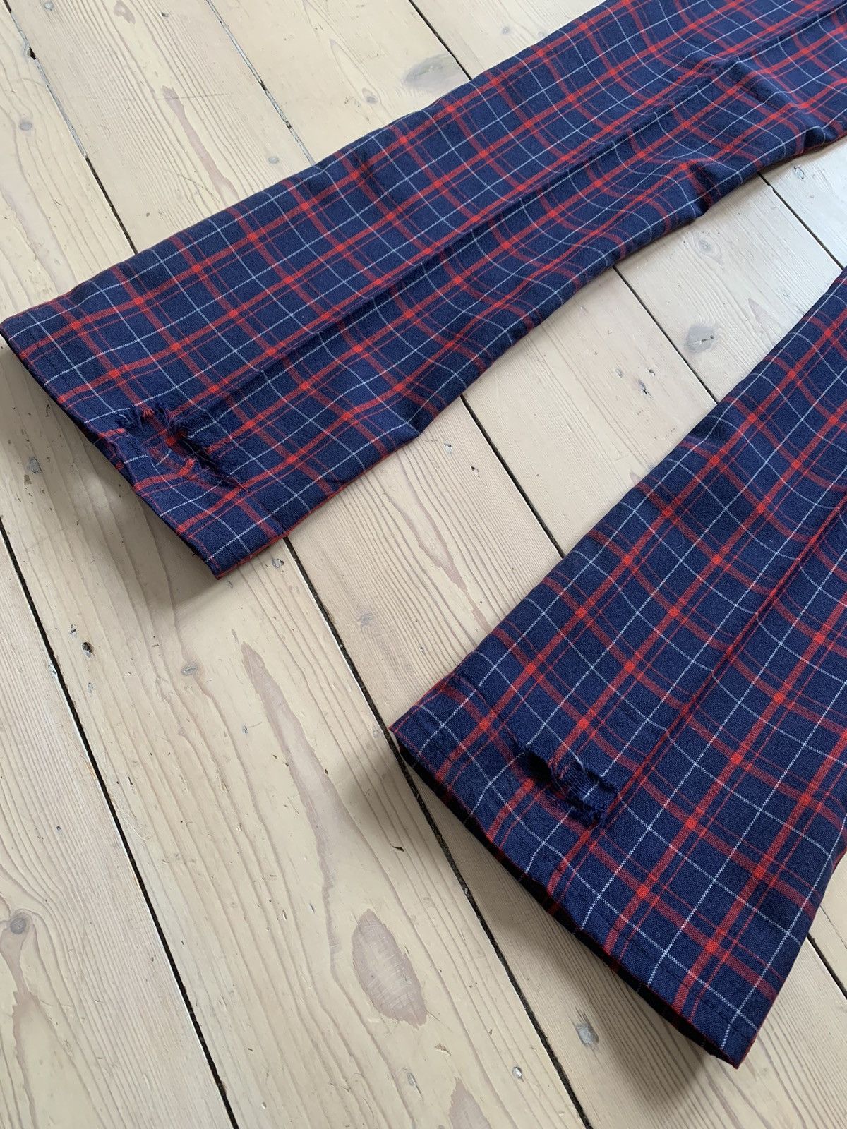 Comme des Garcons Junya Watanabe tartan wool trousers S/S 2003 mohair punk Size US 32 / EU 48 - 9 Thumbnail