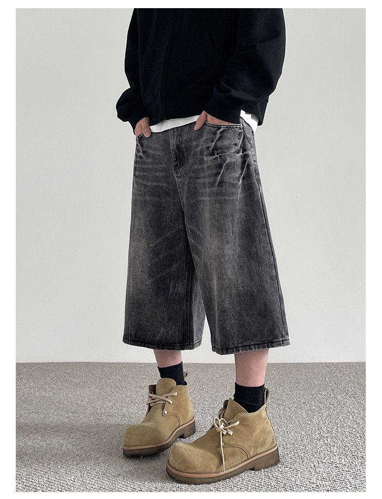 Jean Baggy Washed Denim Shorts Size US 30 / EU 46 - 4 Thumbnail