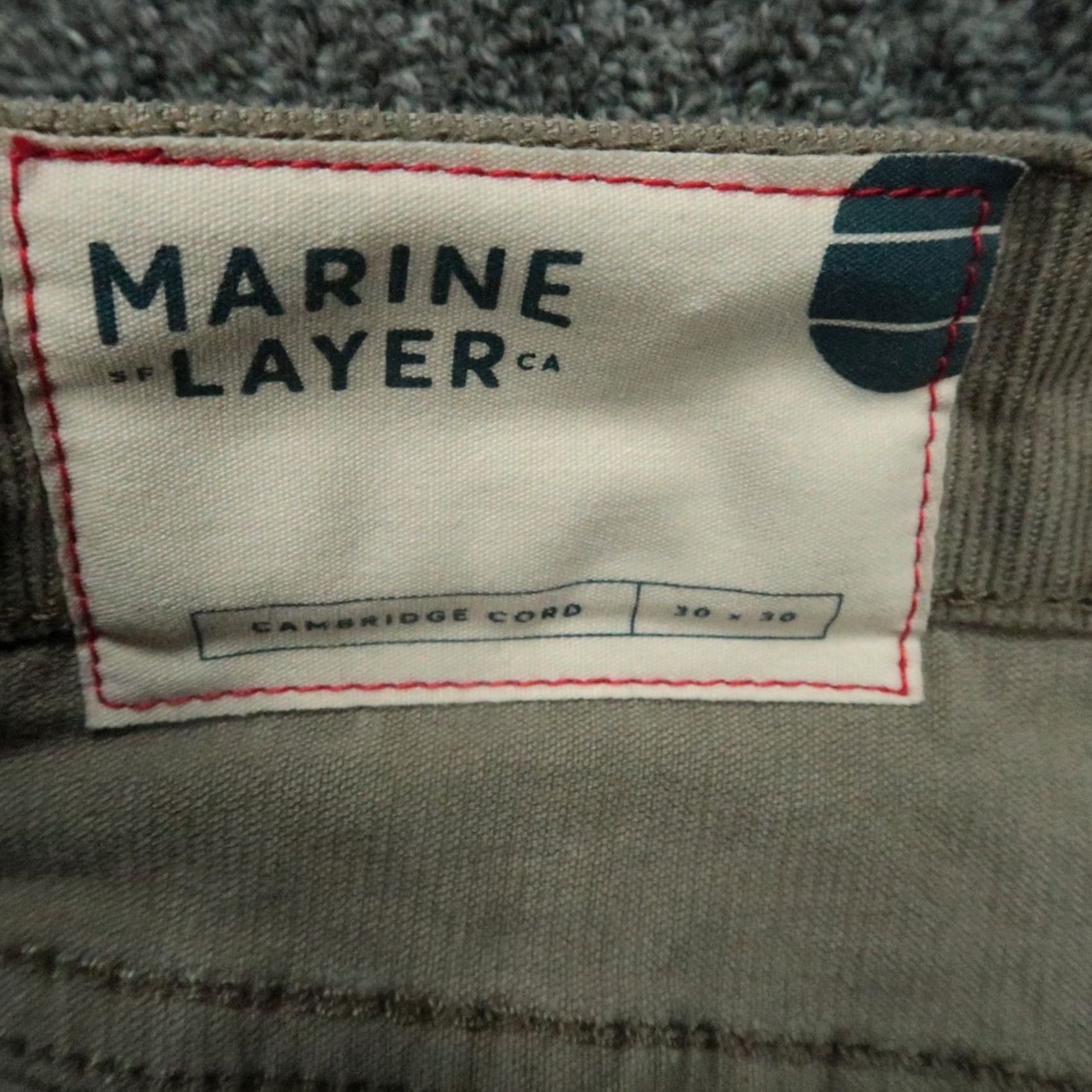 Marine Layer Marine Layer Pants Mens 30x30 Brown Tan Cambridge Cord 5 Pocket Straight Chino Corduroy Regular Slim? Size US 30 / EU 46 - 4 Thumbnail