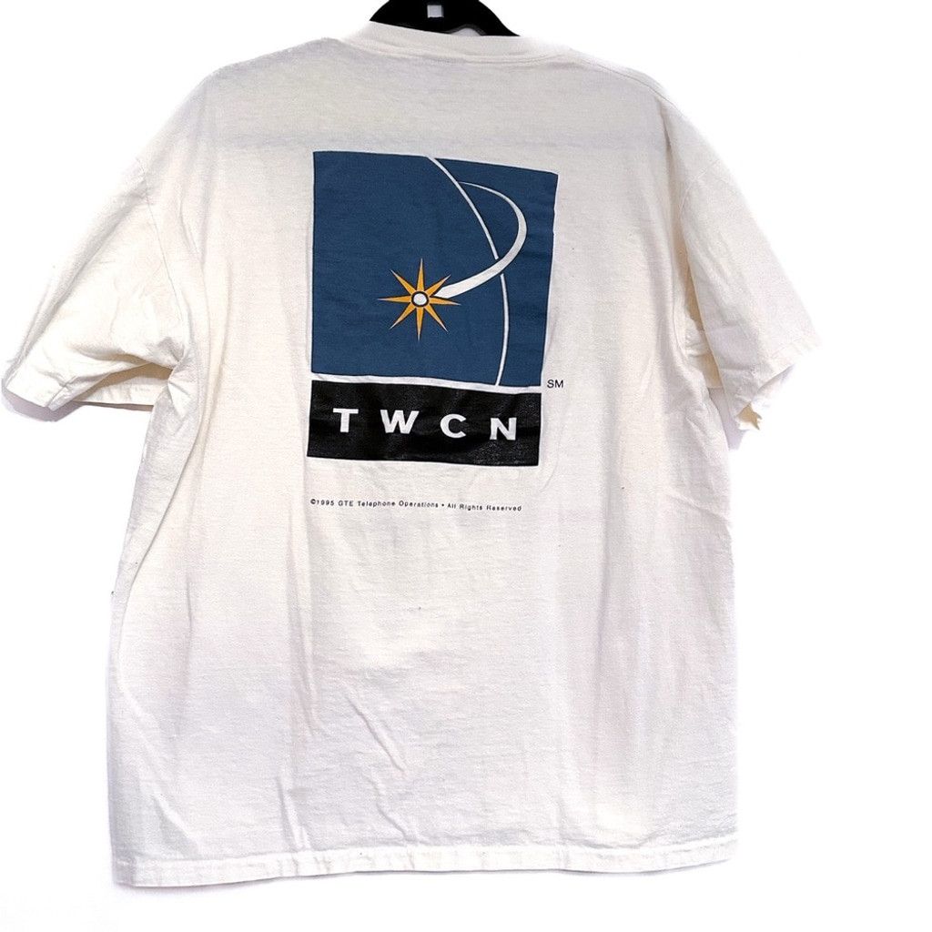Vintage TWC Network Promo T-Shirt Oneita Power Tee Tech Nostalgia XL Size US XL / EU 56 / 4 - 2 Thumbnail
