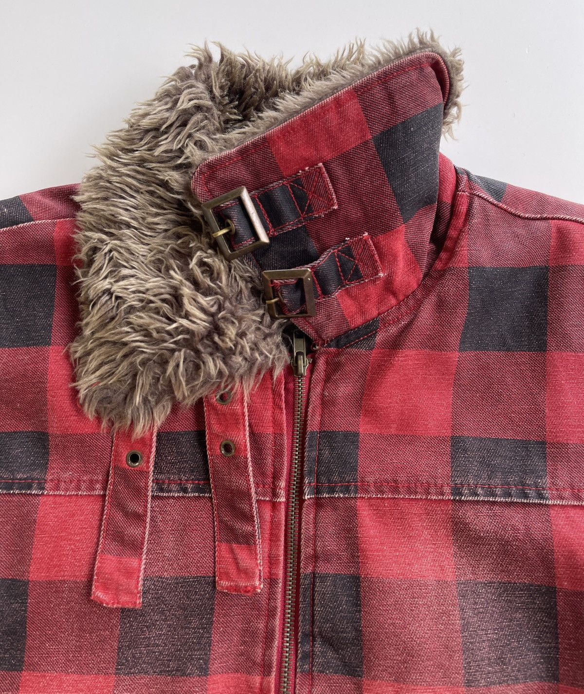 Vintage Vintage Woolrich Faux Fur Vest Jacket Size US L / EU 52-54 / 3 - 3 Thumbnail