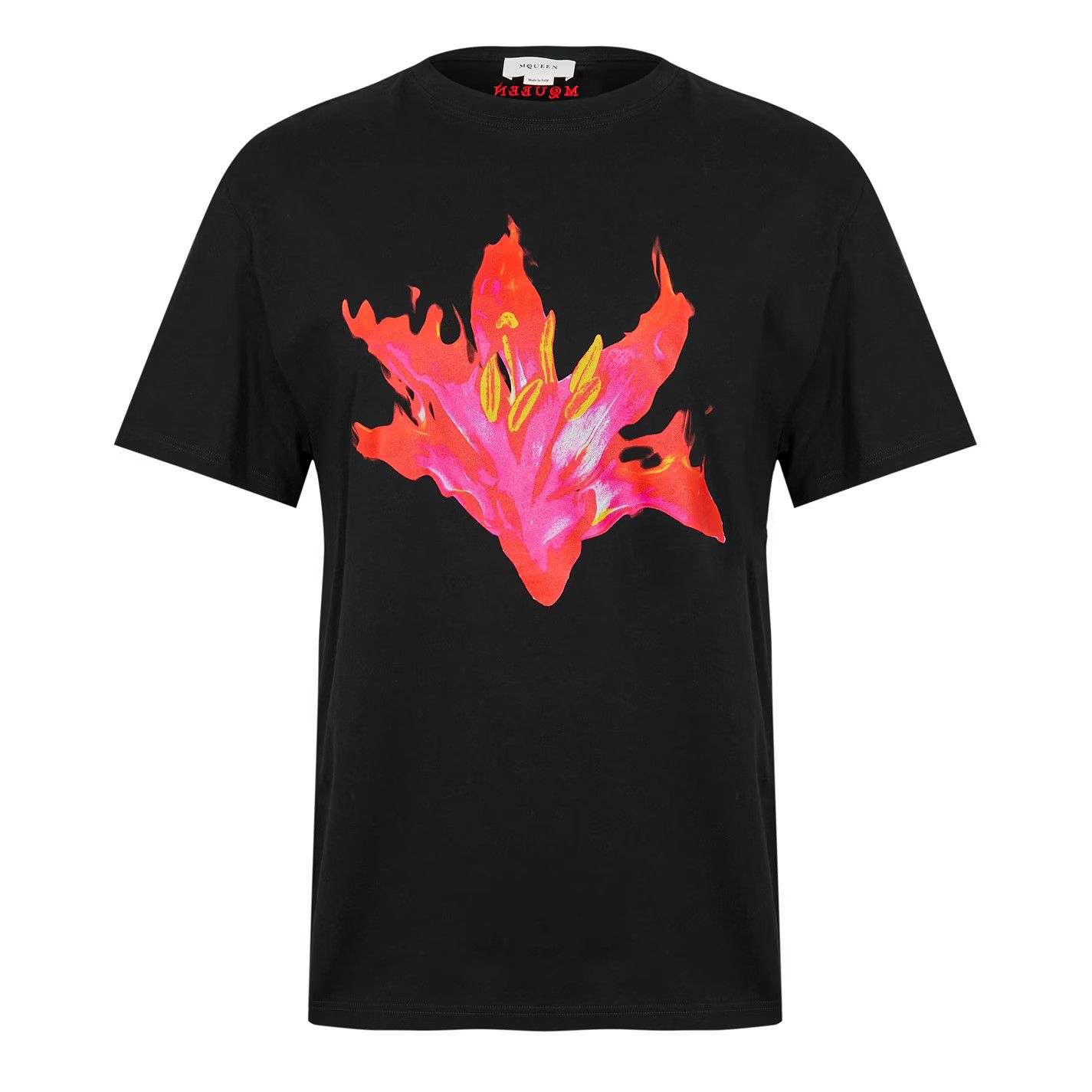 Alexander McQueen o1g2r1mq0326 Lily T-Shirt in Black Size US M / EU 48-50 / 2 - 1 Thumbnail