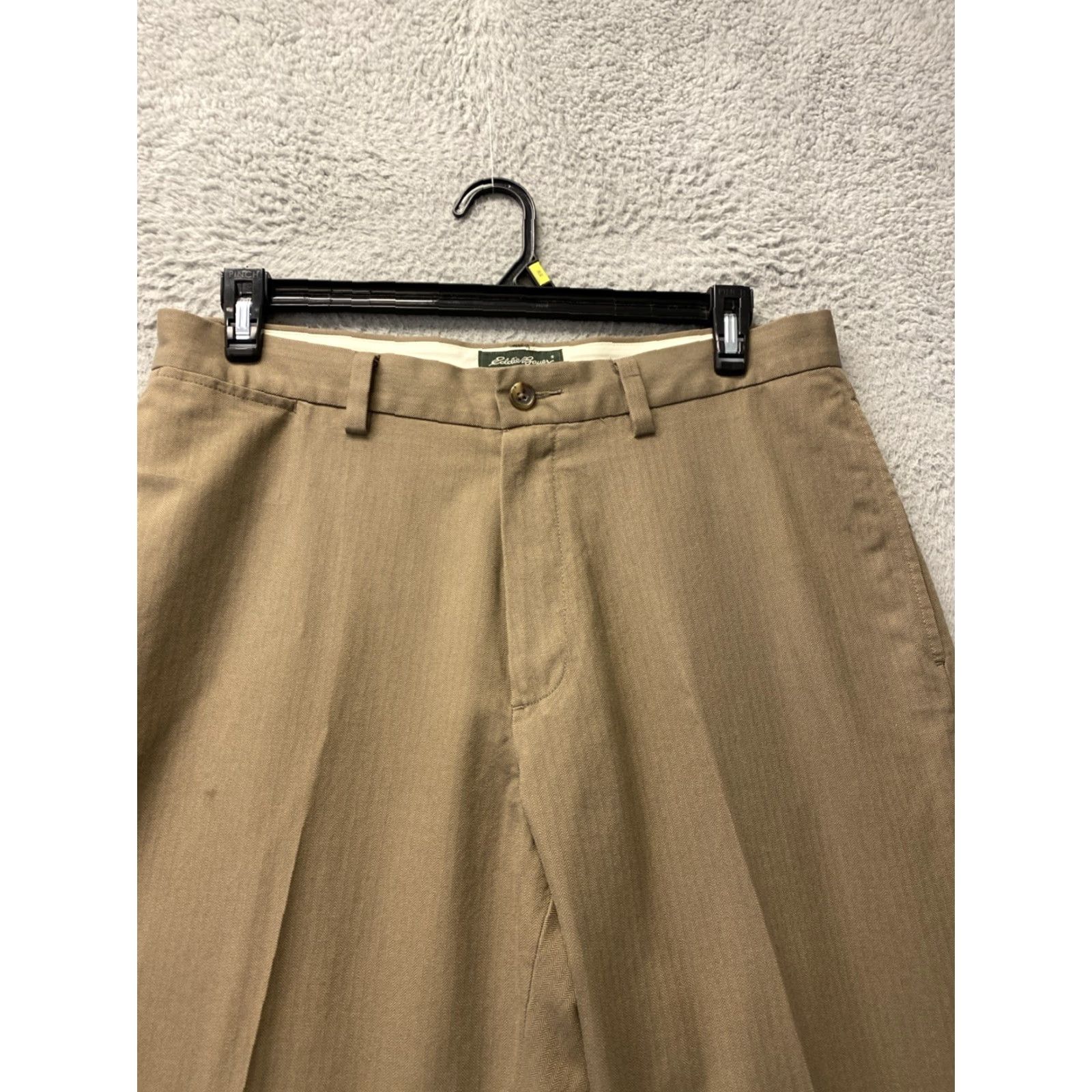 Eddie Bauer Vintage Eddie Bauer Herringbone Tweed Dress Pants Men 35x32 Wool Brown Fall/Winter Size US 35 - 2 Thumbnail