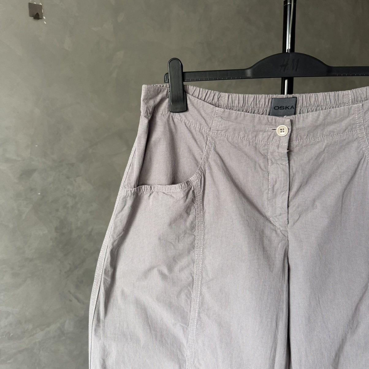 OSKA OSKA Wide Barrel Leg Balloon Trousers Checkered Grey Size 34" / US 12 / IT 48 - 5 Thumbnail