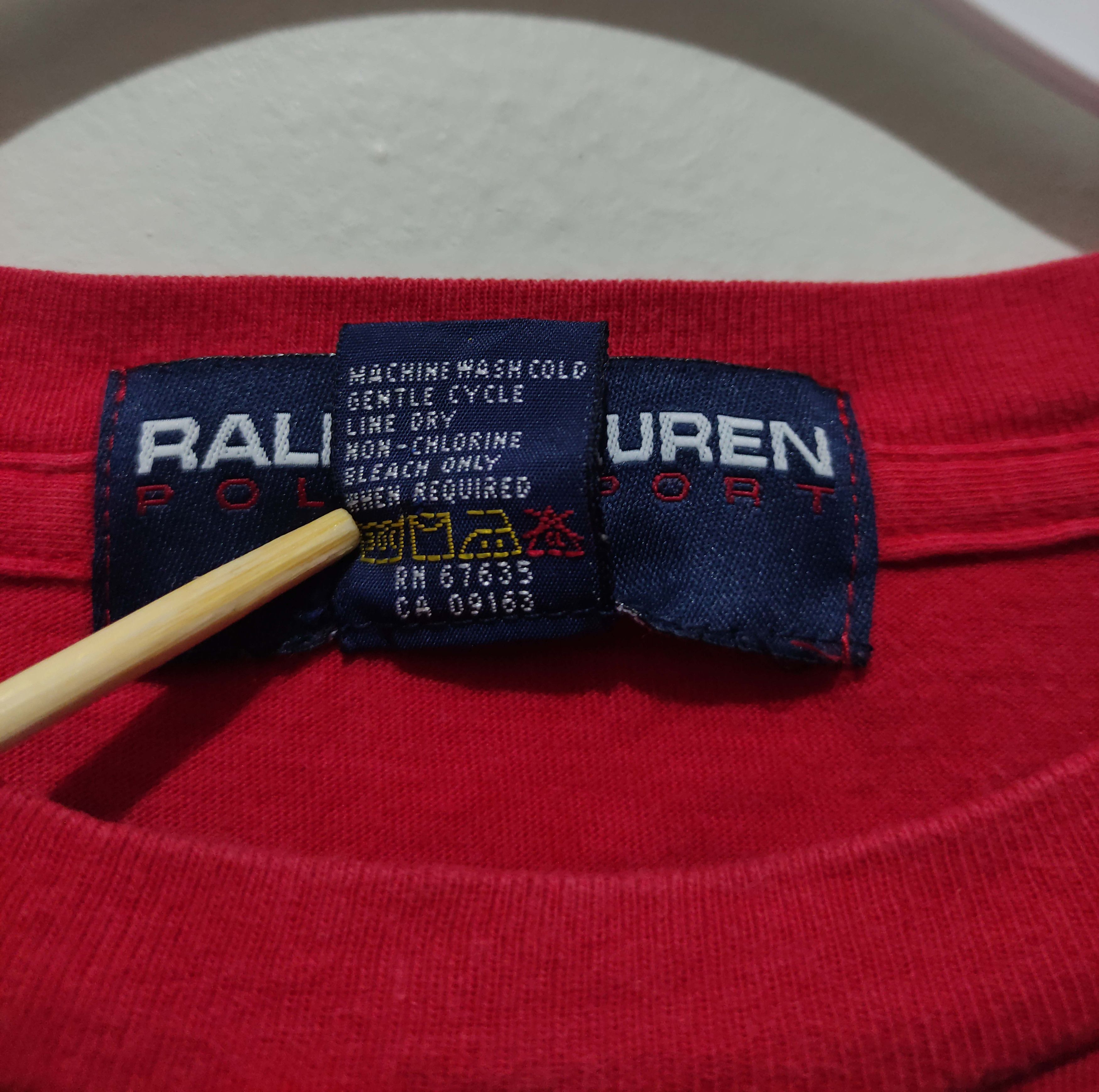 Polo Ralph Lauren Vintage POLO SPORT RALPH LAUREN USA Flag Pocket T-shirt Size US M / EU 48-50 / 2 - 4 Thumbnail