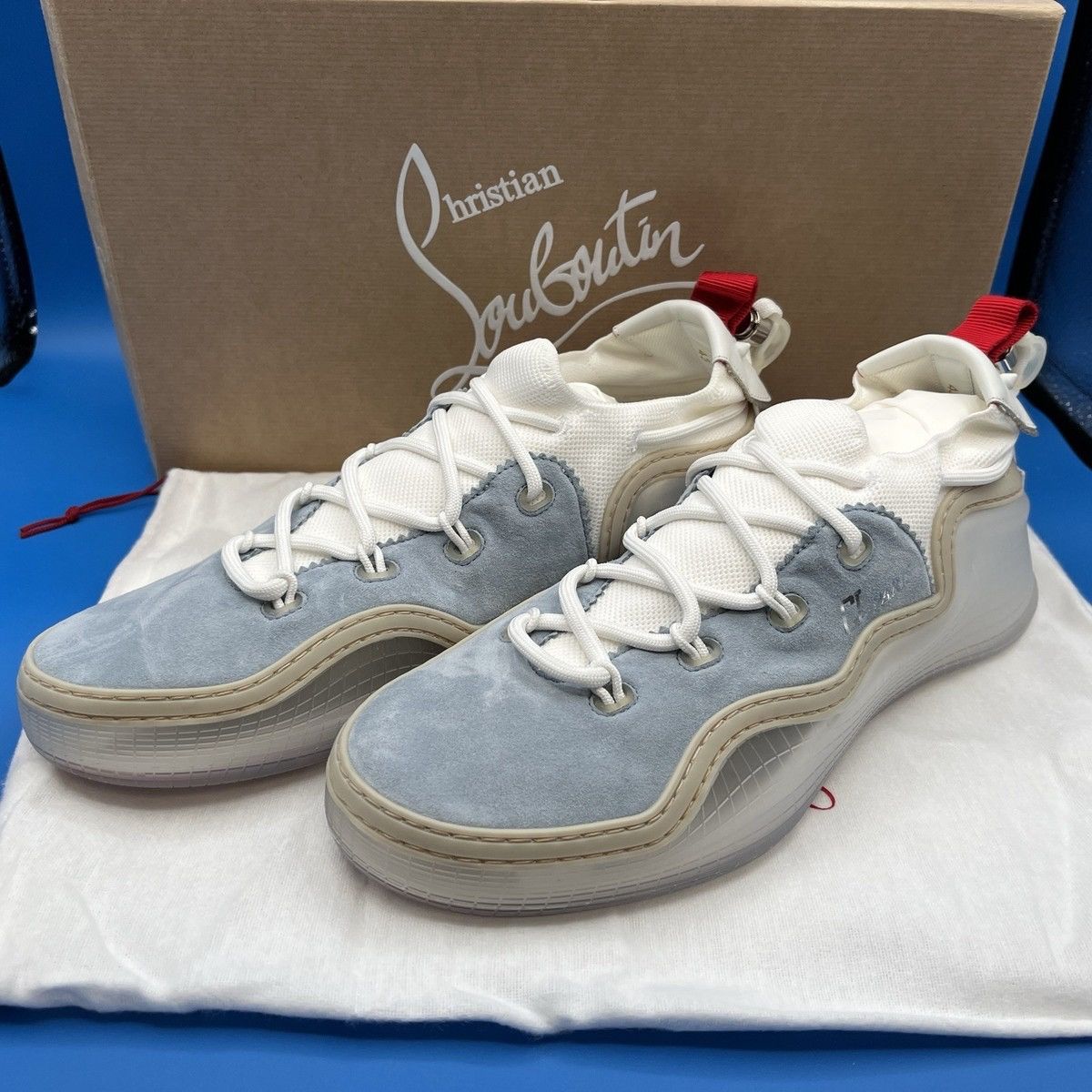 Christian Louboutin Christian Louboutin Arpoador Flat Zinc/Bianco Mens 8.5 US Size US 8.5 / EU 41-42 - 2 Thumbnail