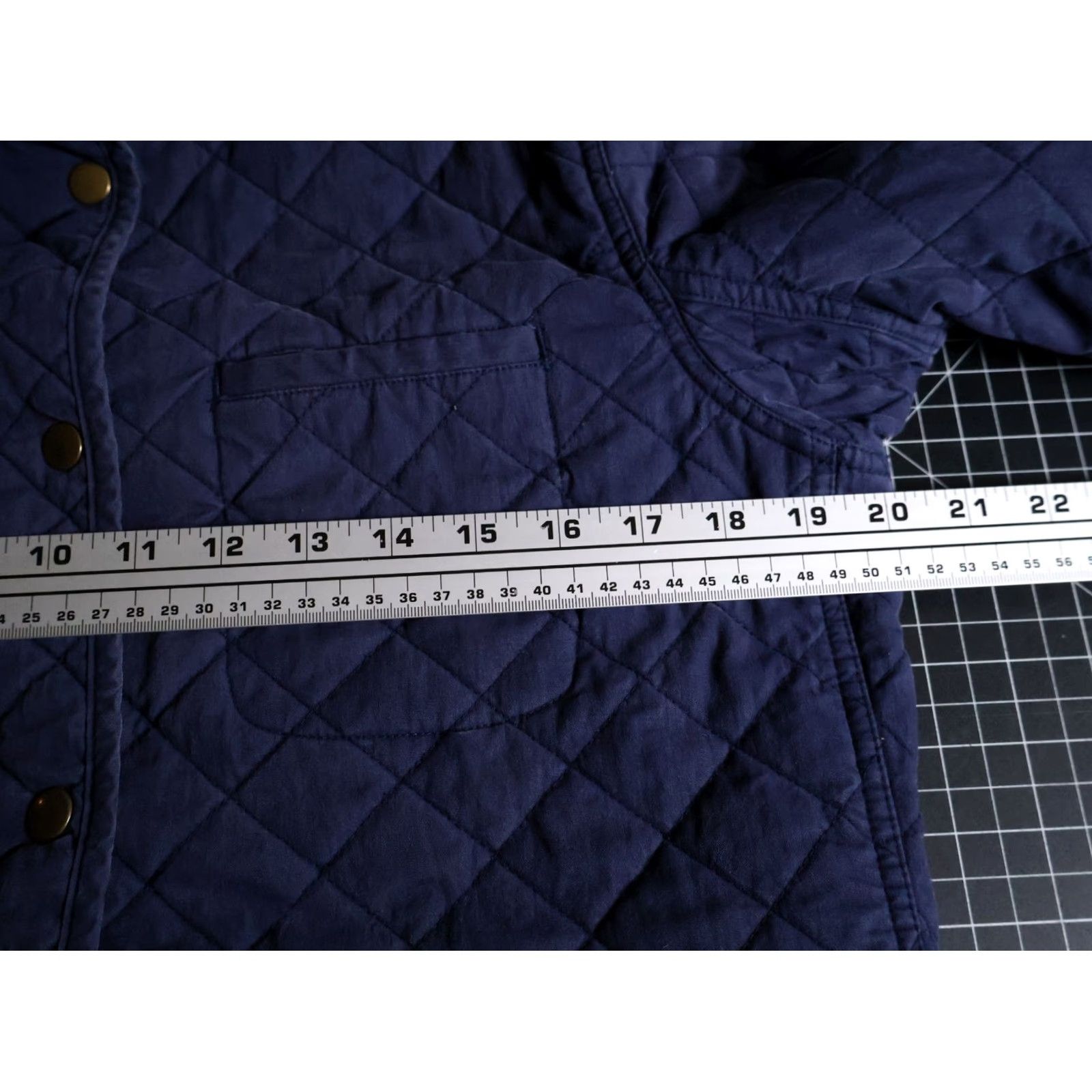 Vintage Duluth Quilted Jacket Women Medium Dark Blue Cotton Snap Button Insulated Size M / US 6-8 / IT 42-44 - 6 Thumbnail