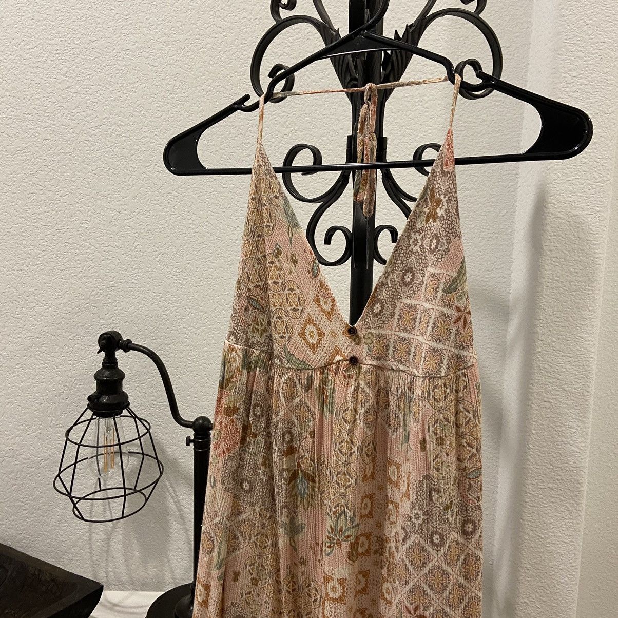 Vintage Alter’d State Patchwork Coral Boho Mini Dress🤍 Size S / US 4 / IT 40 - 4 Thumbnail