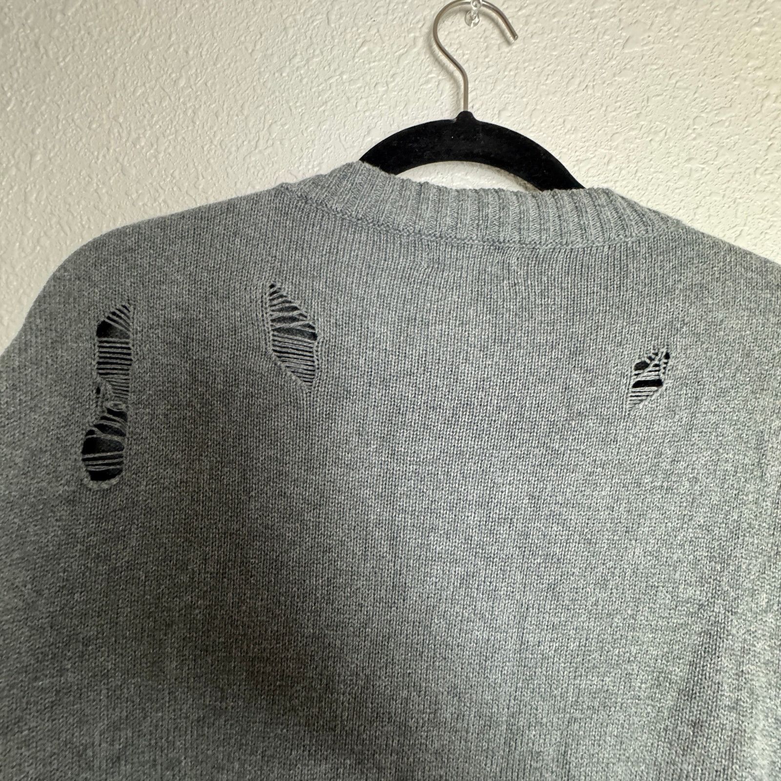 Zara Zara Man Distressed Gray Sweater 100% Cotton Size Large Size US L / EU 52-54 / 3 - 8 Thumbnail