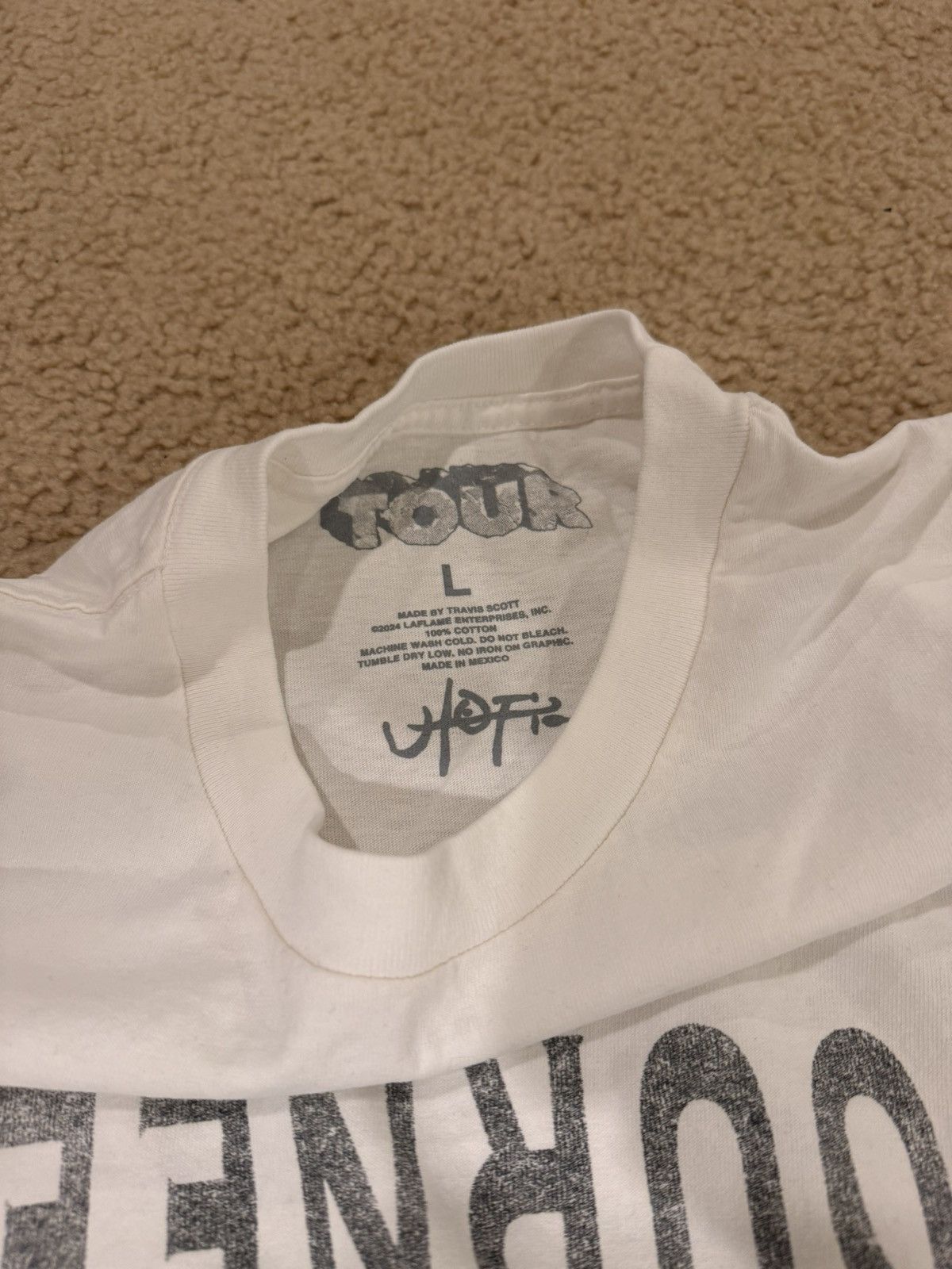 Travis Scott TRAVIS SCOTT TOURNEE TEE Size US L / EU 52-54 / 3 - 3 Thumbnail