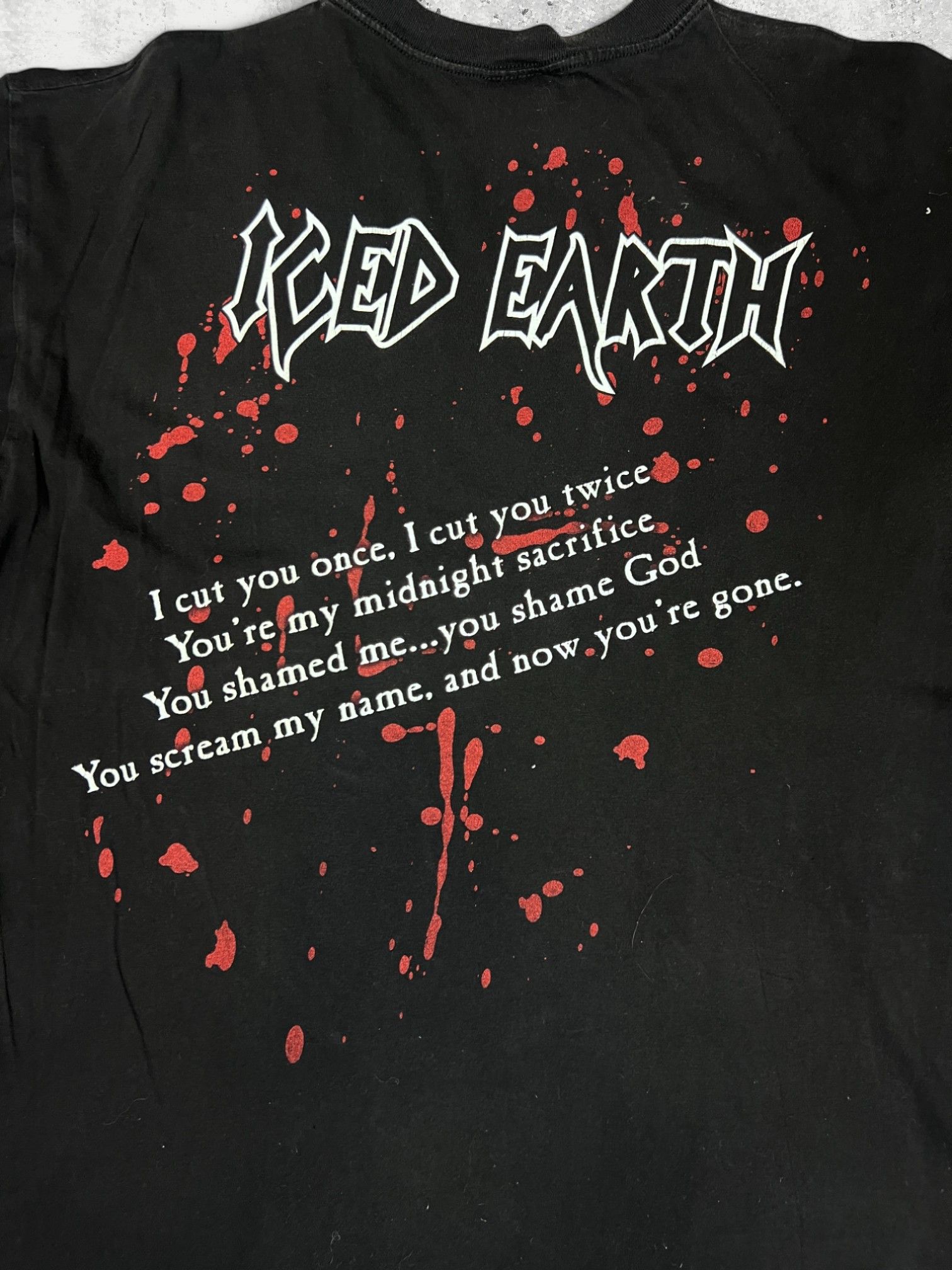 Other Iced Earth 90s Vintage Tour Tee Black Red XL Size US XL / EU 56 / 4 - 4 Thumbnail