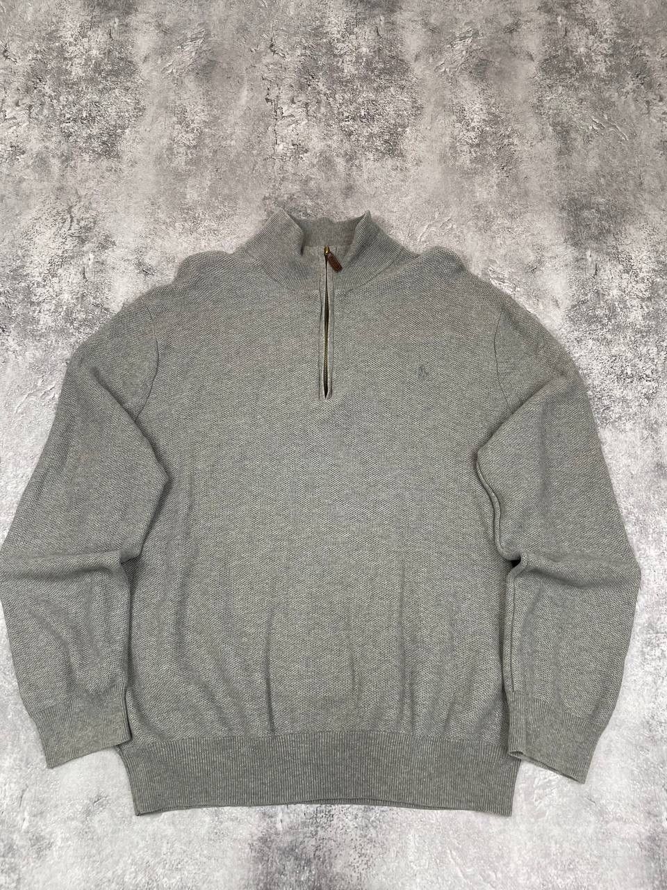 Polo Ralph Lauren Polo Ralph Lauren Men Pima Cotton Half Zip Sweater Grey Size US XL / EU 56 / 4 - 1 Thumbnail