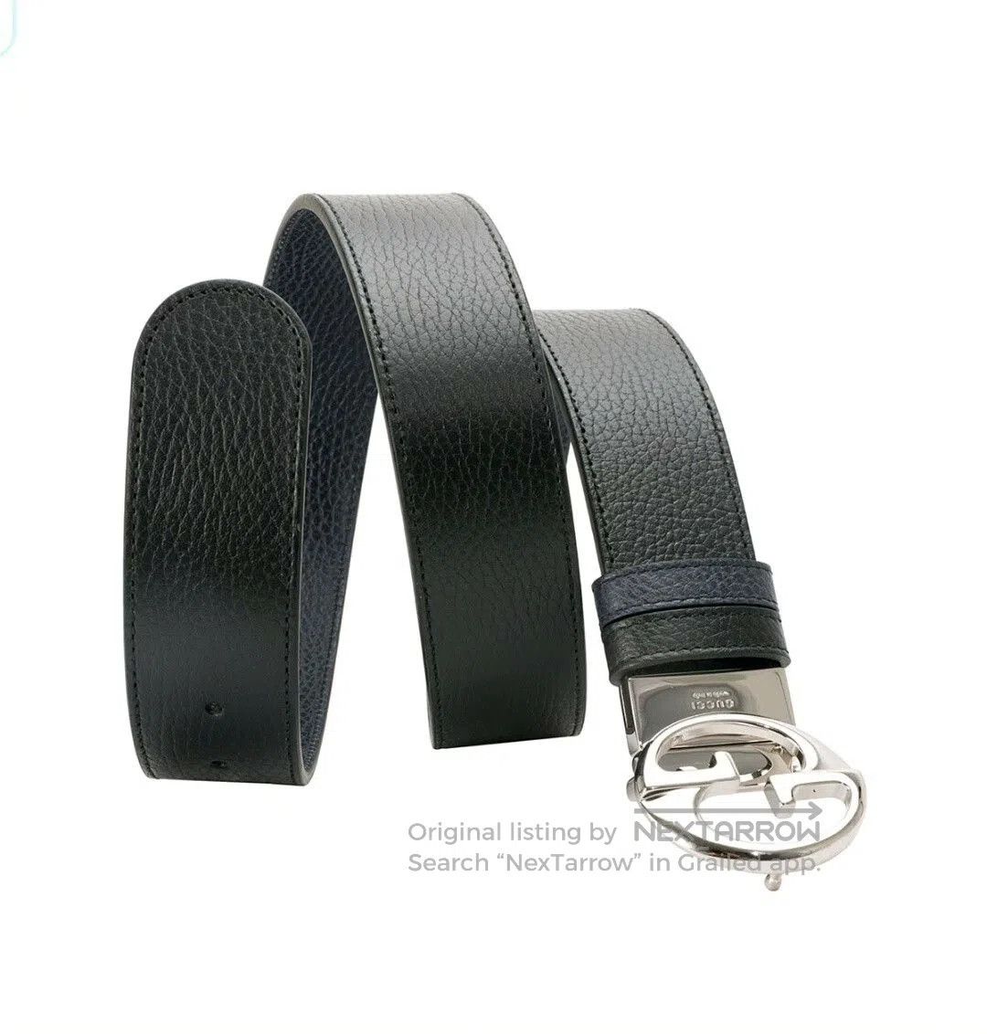Gucci Gucci Unisex Logo Buckle Leather Belt. Size ONE SIZE - 4 Thumbnail
