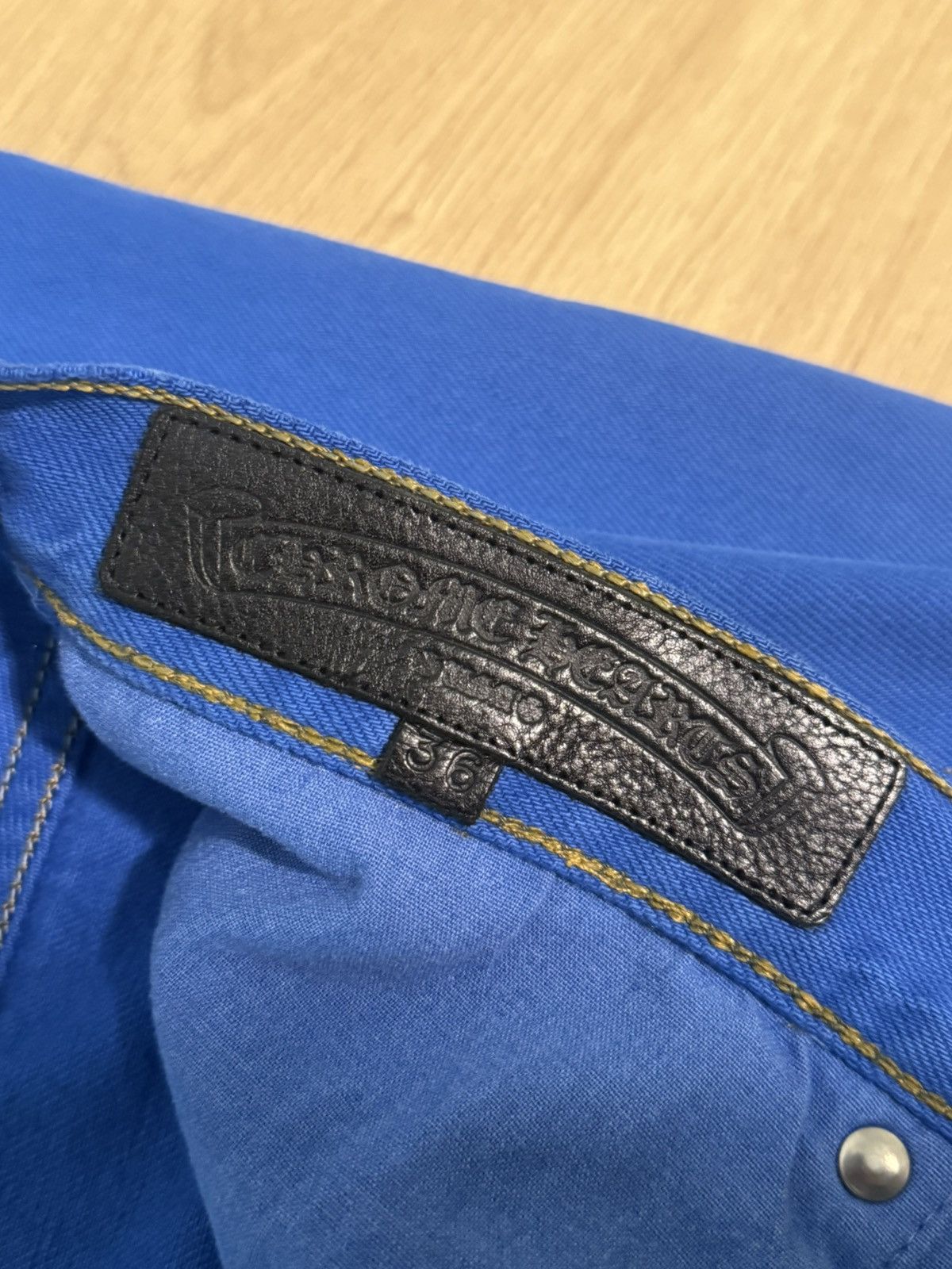 Chrome Hearts Chrome Hearts Blue Cross Patch Levis Size US 36 / EU 52 - 14 Thumbnail