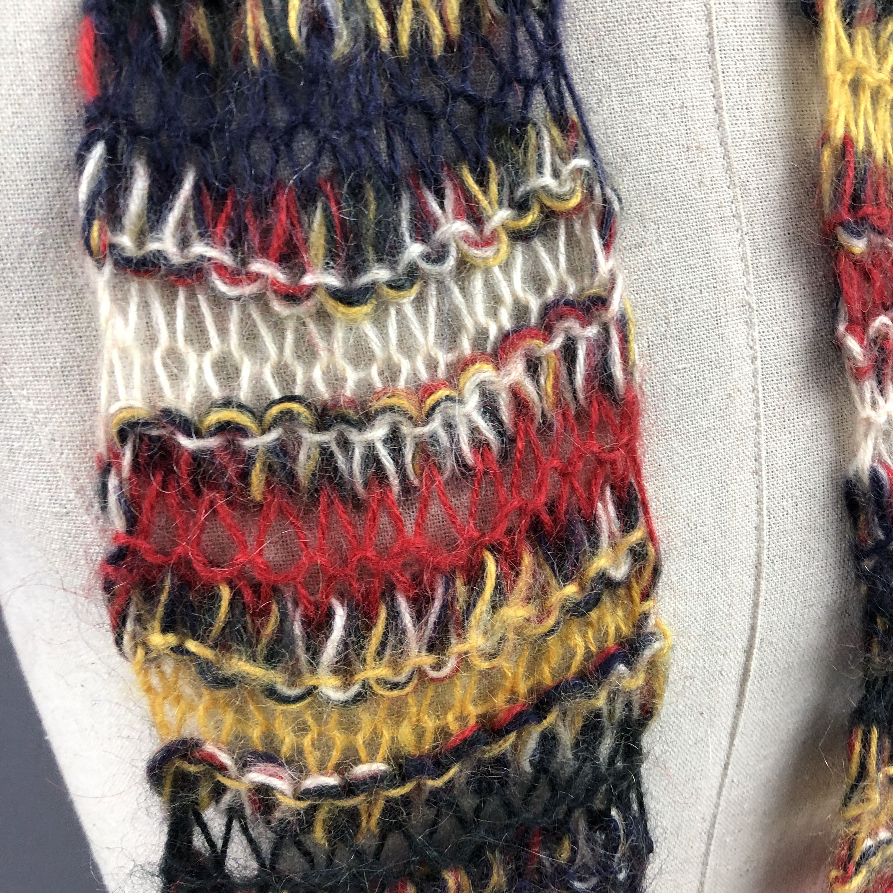 Jean Charles De Castelbajac × Vintage Vintage JC Castelbajac Scarf Ribbed Crochet Wool Scarves. Size ONE SIZE - 5 Thumbnail
