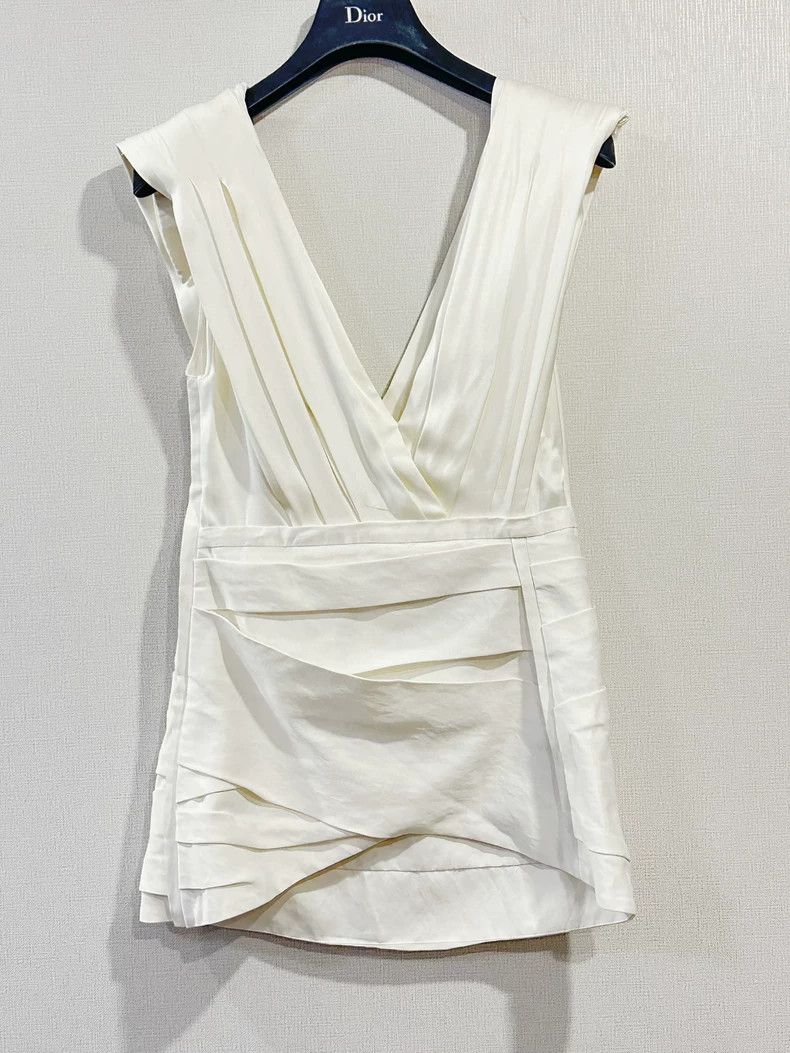 Jil Sander Jil Sander Silk pleated vest top Size 4XL / US 24-26 - 1 Thumbnail