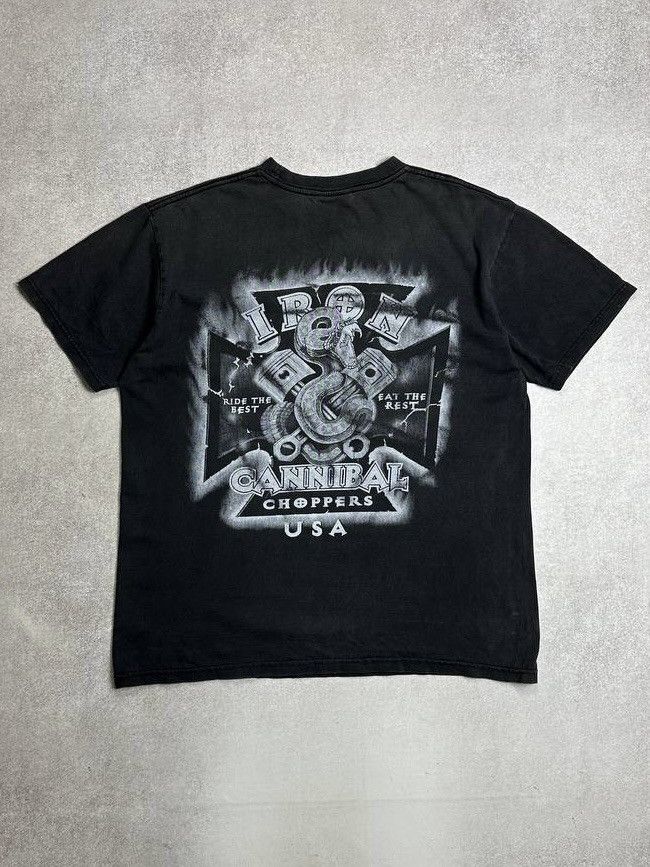 Band Tees Iron Cannibal Choppers T Shirt 2001s Lincoln Vintage Merch Size US XL / EU 56 / 4 - 5 Thumbnail