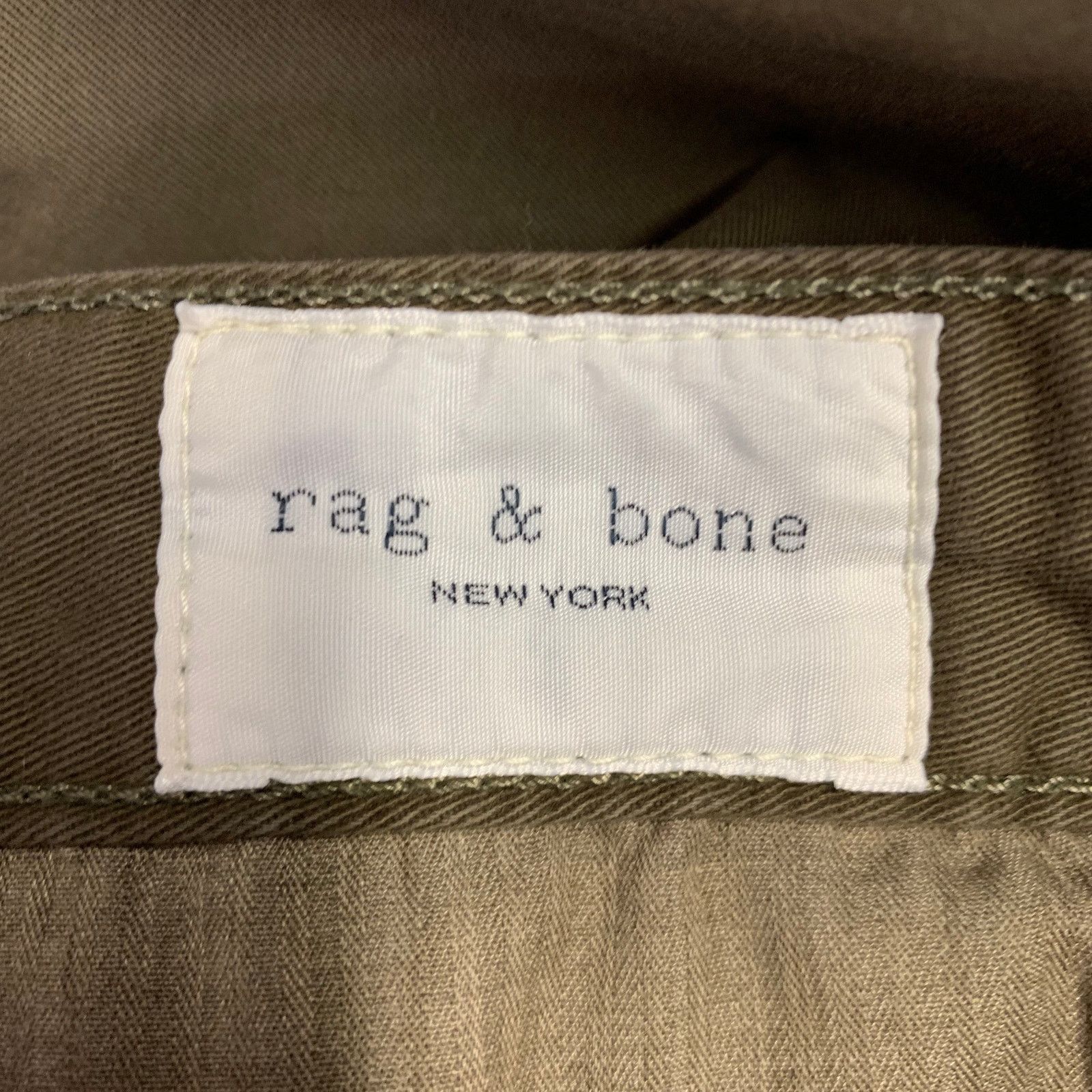 Rag & Bone Green Olive Twill Cotton Polyurethane Zip Fly Casual Pants Size US 30 / EU 46 - 3 Thumbnail