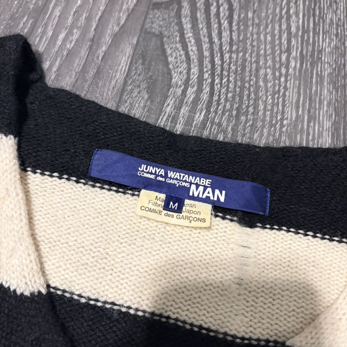 Junya Watanabe 2014 distressed striped knit Size US M / EU 48-50 / 2 - 3 Thumbnail