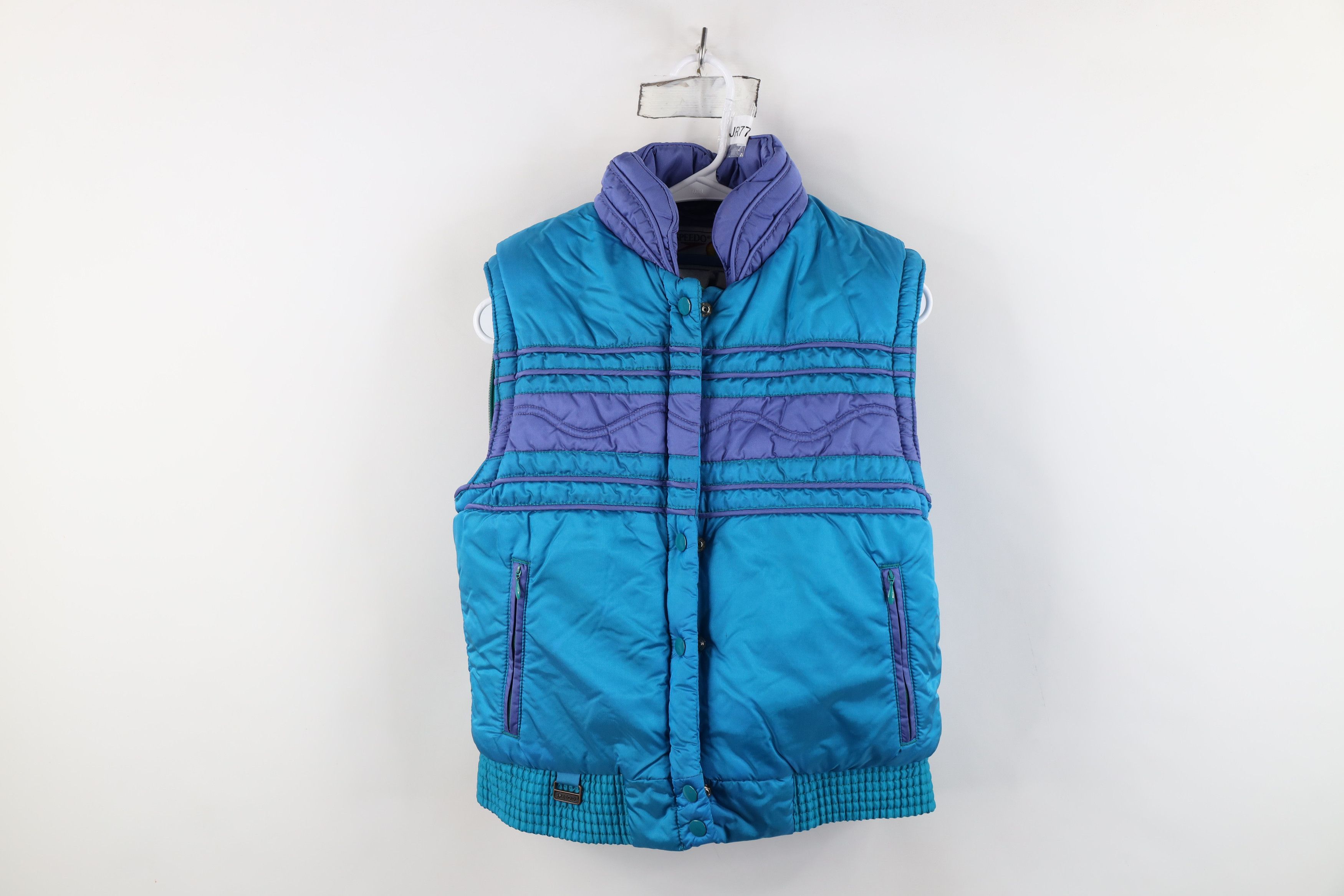 Speedo Vintage 70s Speedo Convertible Puffer Vest Jacket Striped Size S / US 4 / IT 40 - 12 Thumbnail
