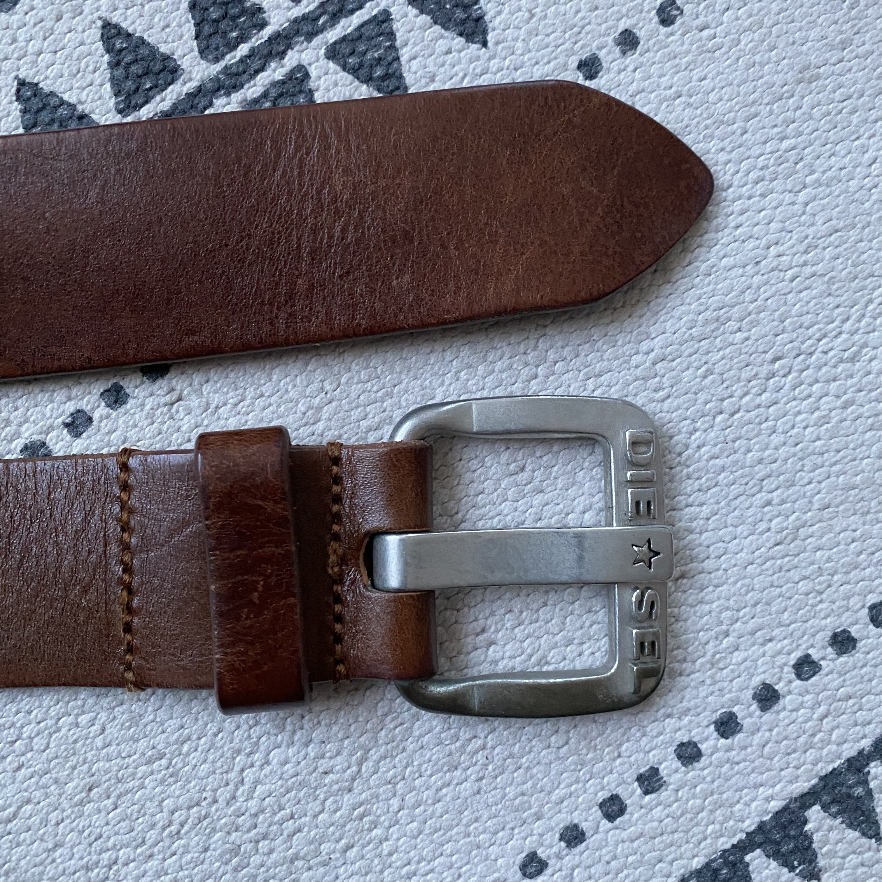 Cowboy Equipment Vintage 00s Diesel leather belts Western vibe Y2K Size 32 - 5 Thumbnail