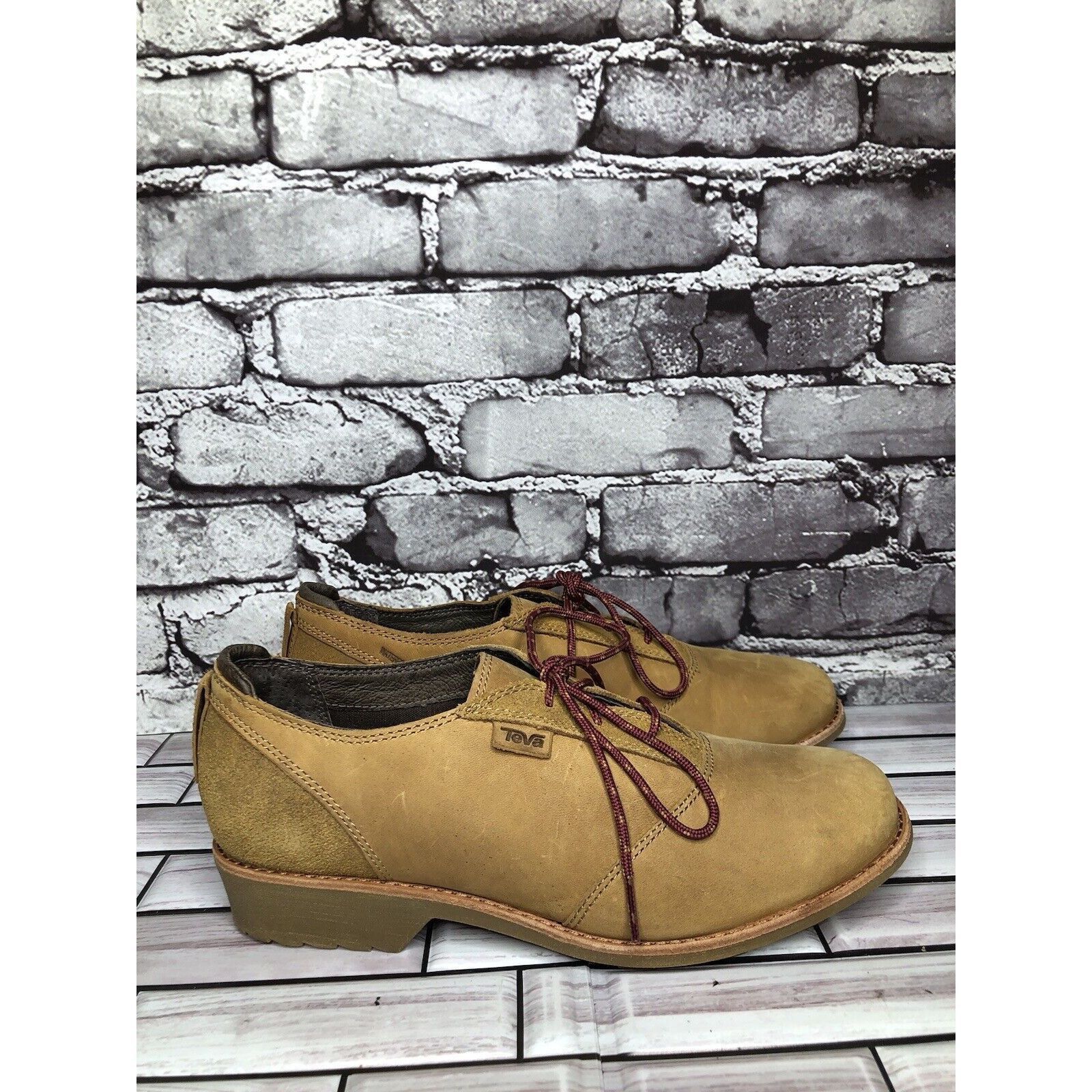 Teva Teva De La Vina Dos Bison Brown Leather Lace Up Oxford Shoes Size US 9.5 / IT 39.5 - 13 Thumbnail