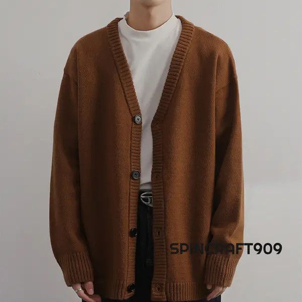 VIBE Brown Button Cardigan Sweater Size US M / EU 48-50 / 2 - 1 Thumbnail