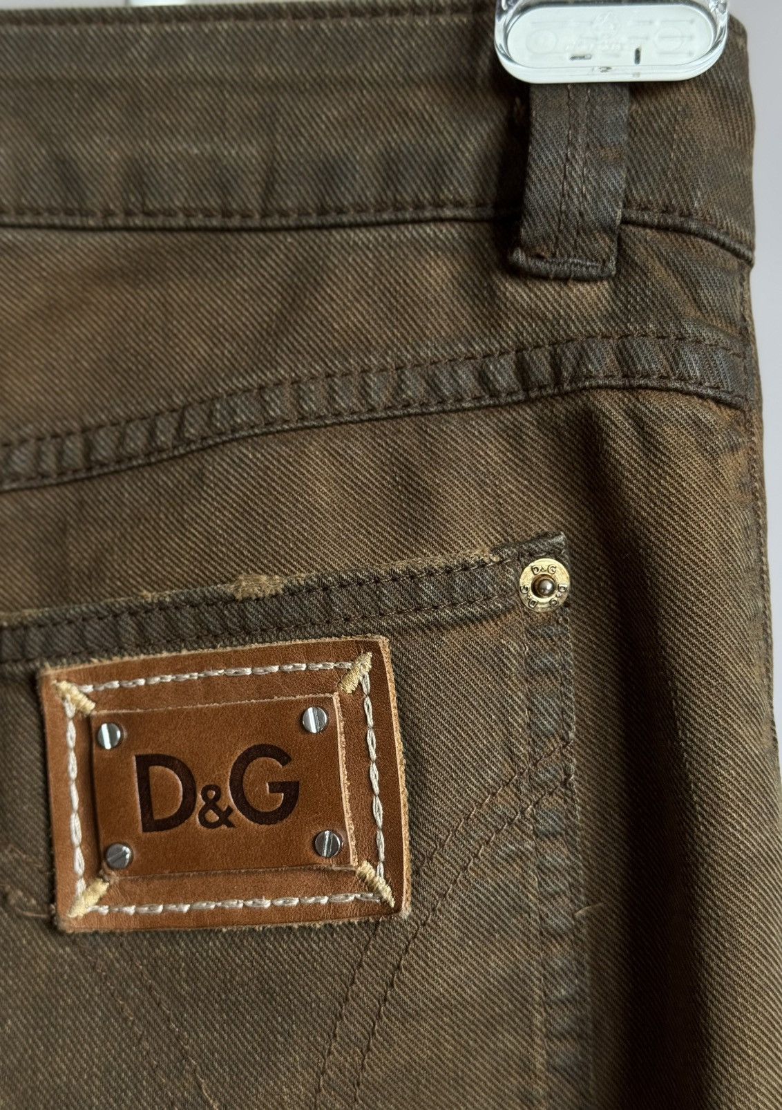 Dolce & Gabbana Dolce Gabbana Jeans 26 Brown Polyester Stretch Pants Vintage Size 26" / US 2 / IT 38 - 7 Thumbnail