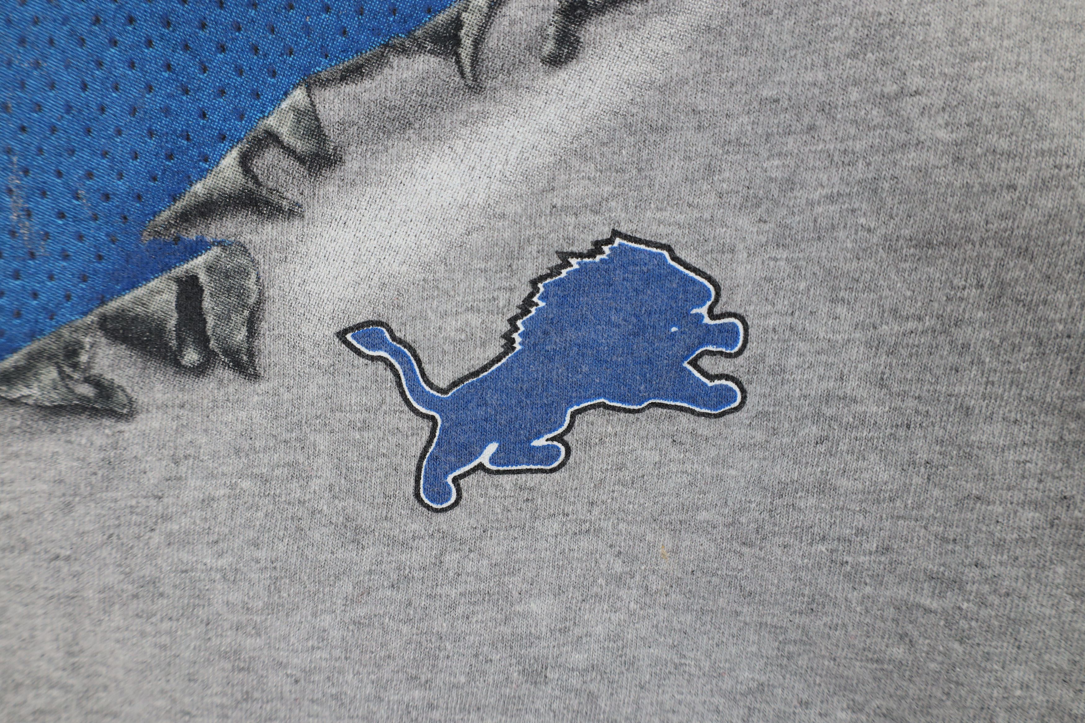 Vintage Vintage Y2K NFL Scratch Detroit Lions Football T-Shirt Size US L / EU 52-54 / 3 - 5 Thumbnail