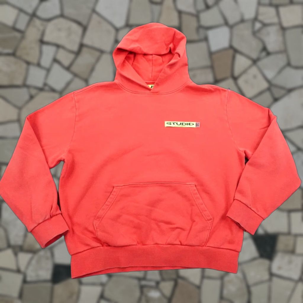 Vintage Studio Supervsn Hoodie Mens Medium Red Pullover Sweatshirt High Frequency Terry Size US M / EU 48-50 / 2 - 1 Thumbnail