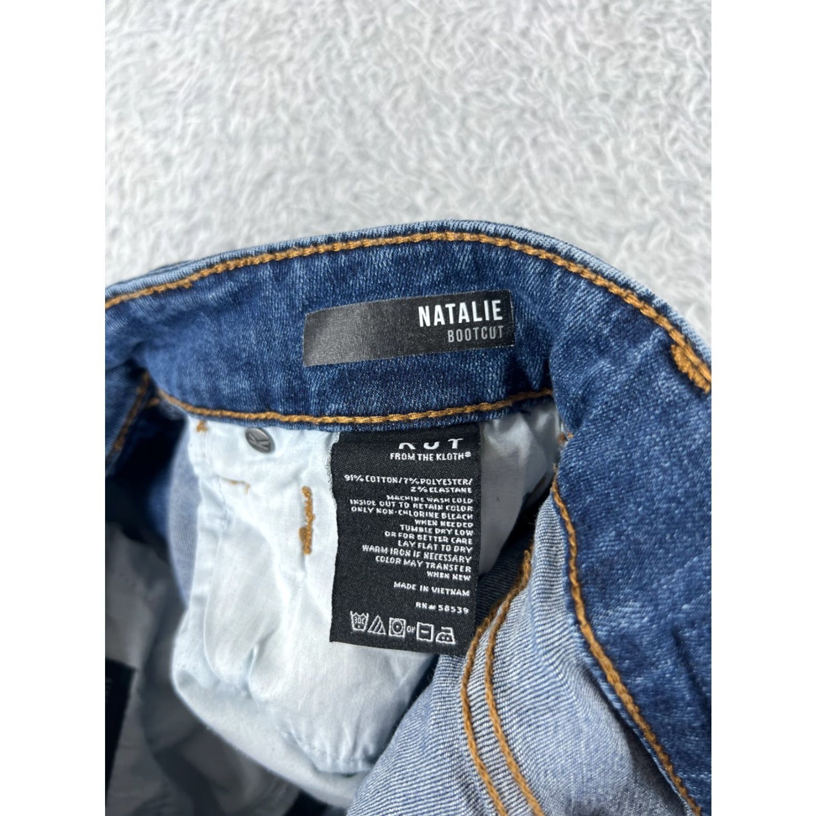 Vintage KUT from the Kloth Jeans Women Bootcut 2 Blue Denim Low Rise 26x31 Cotton Size 26" / US 2 / IT 38 - 7 Thumbnail