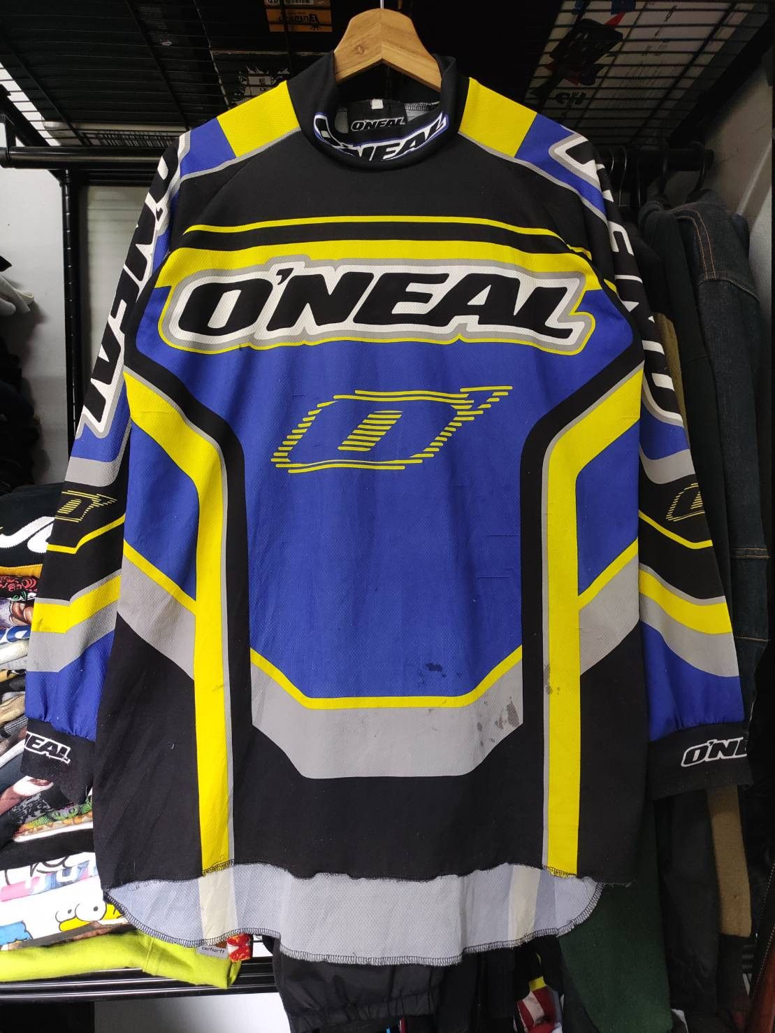 Fox Racing Vtg 90's O'Neal Motocross Racing USA DirtBike Racing Jersey Size US L / EU 52-54 / 3 - 1 Thumbnail