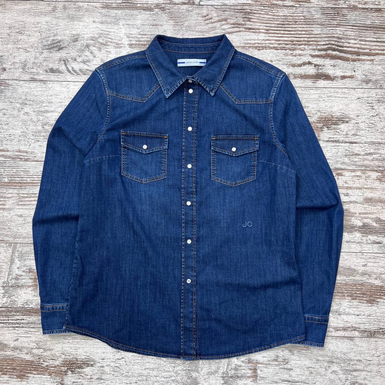 Jacob Cohen Jacob Cohen Western Denim Shirt Blue Size 46 Size L / US 10 / IT 46 - 1 Thumbnail